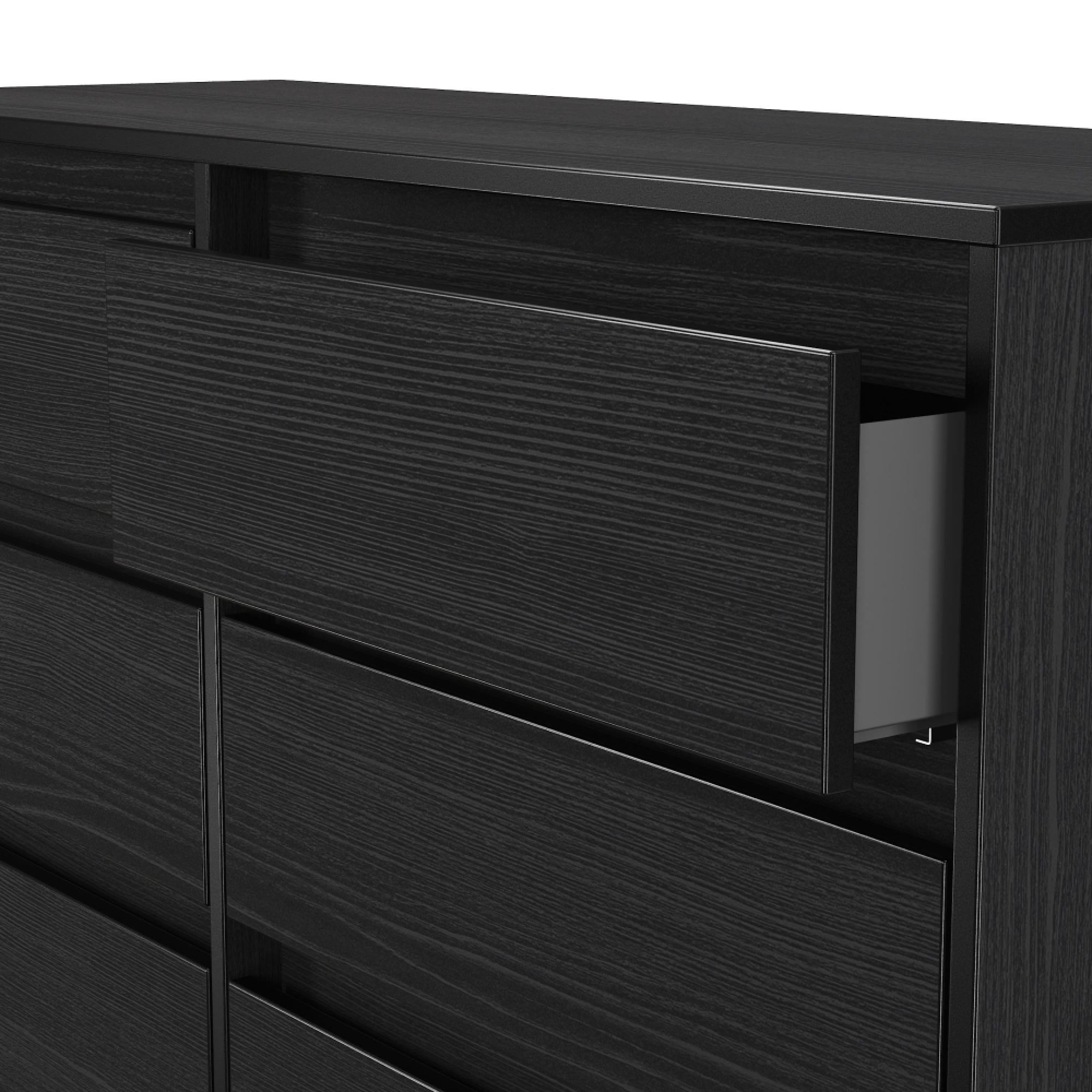 Leona Chest - 6 Drawer - Midi - Black Ash
