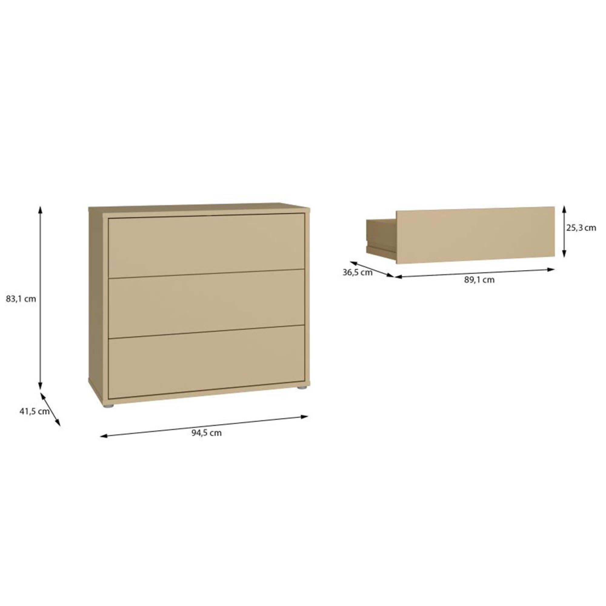 Alice Springs Chest - 3 Drawer - Butter Yellow