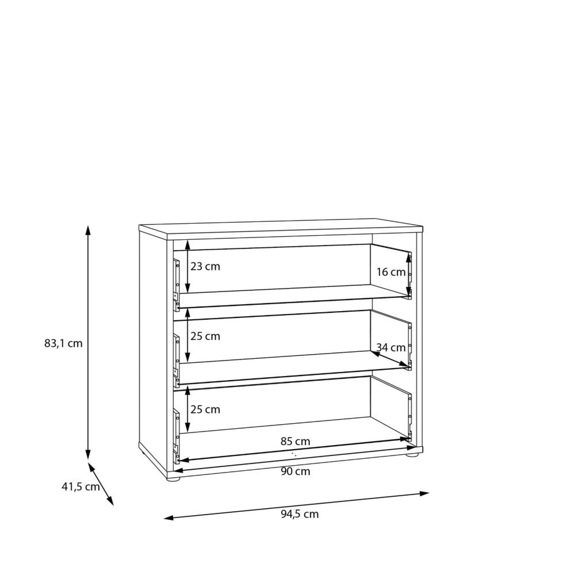 Alice Springs Chest - 3 Drawer - Elegancia Oak