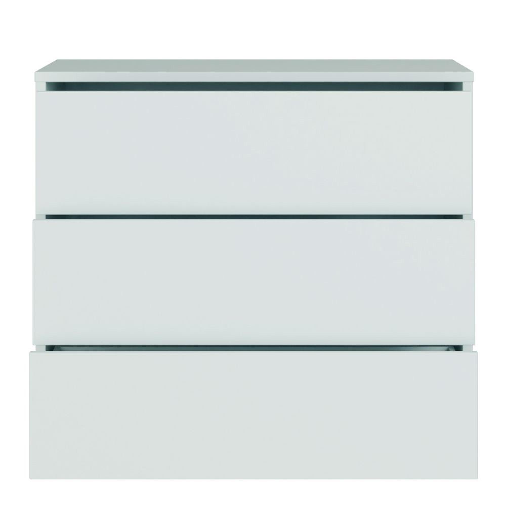 Alice Springs Chest - 3 Drawer - Light Grey