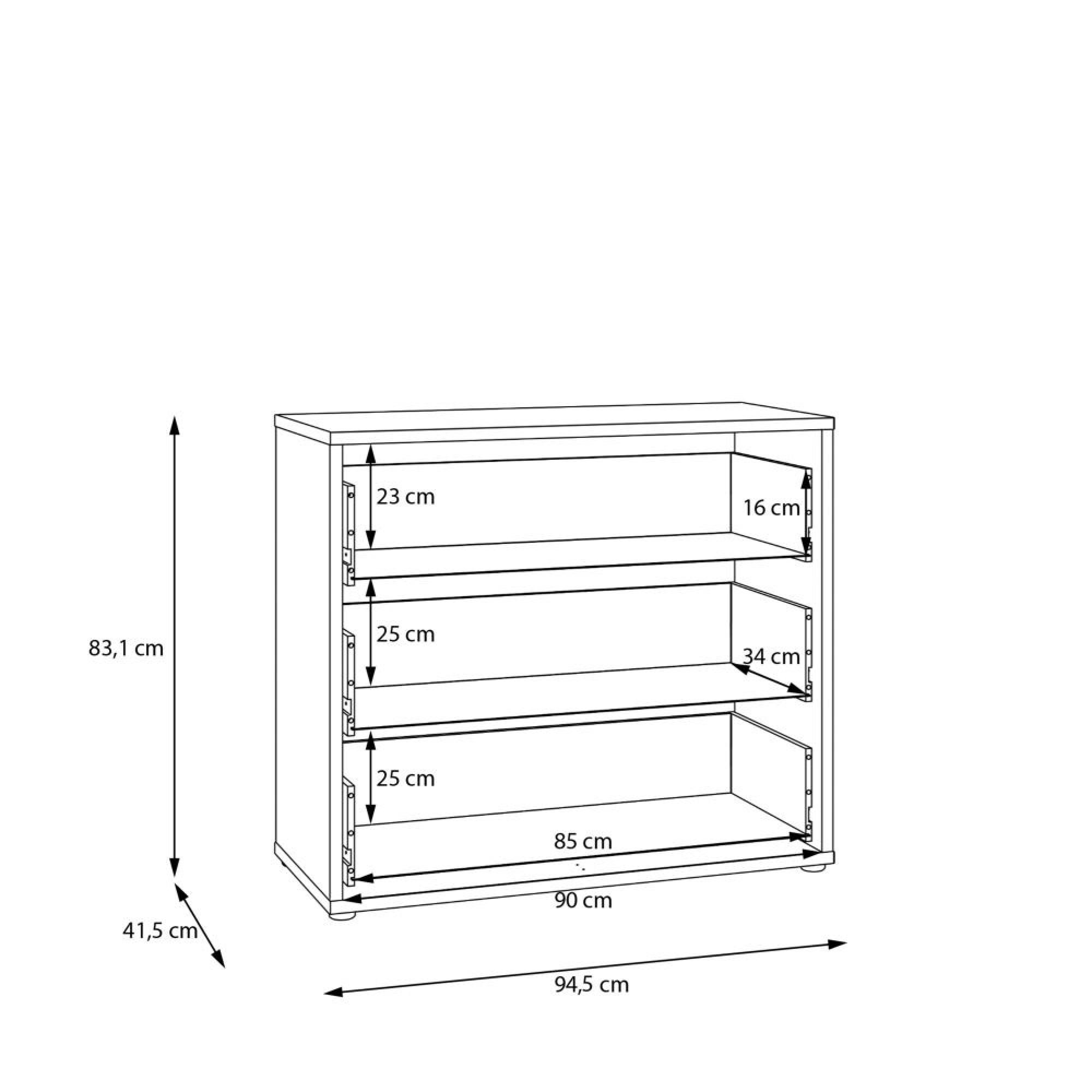 Alice Springs Chest - 3 Drawer - Night Blue