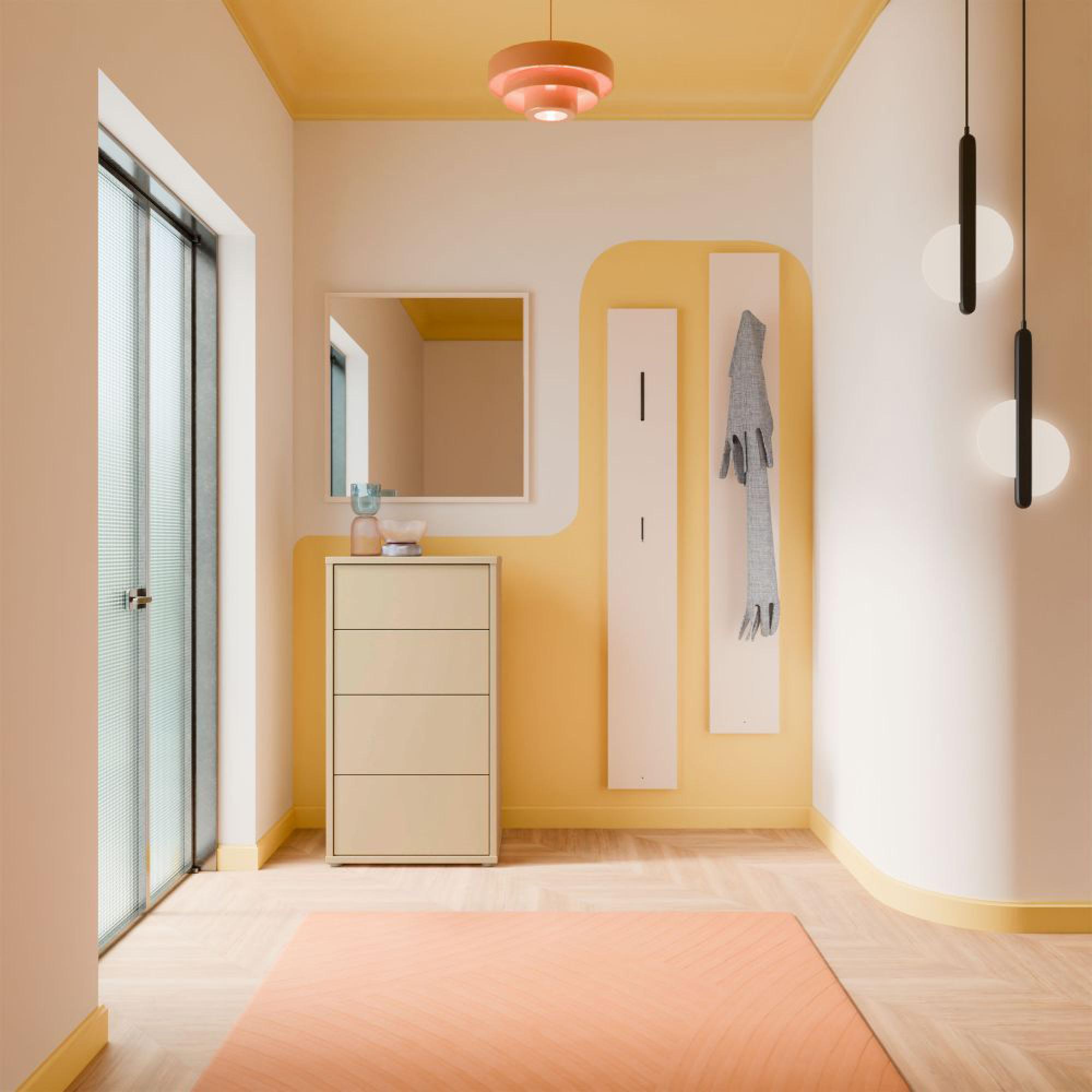 Alice Springs Chest - 4 Drawer - Tall - Butter Yellow