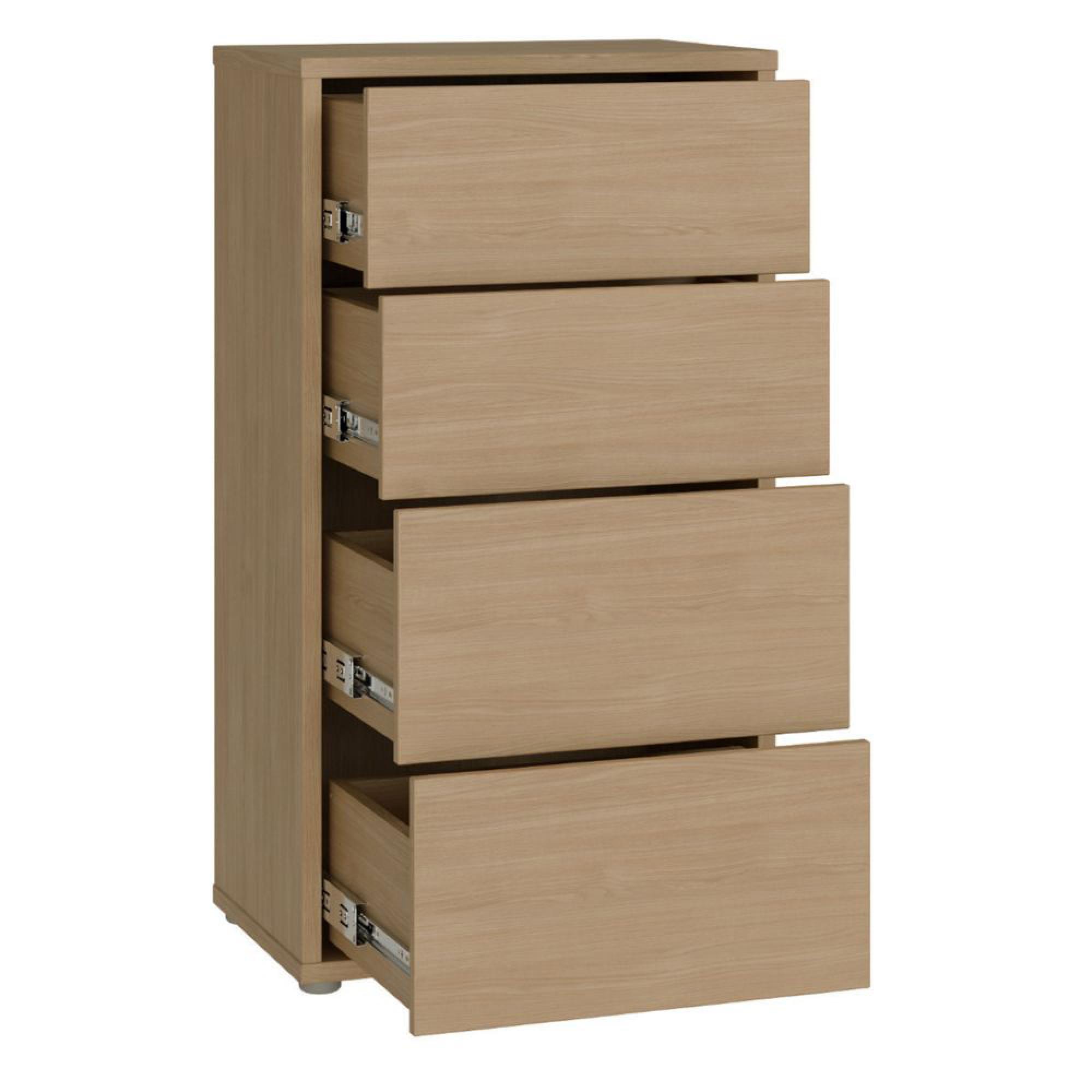 Alice Springs Chest - 4 Drawer - Tall - Elegancia Oak