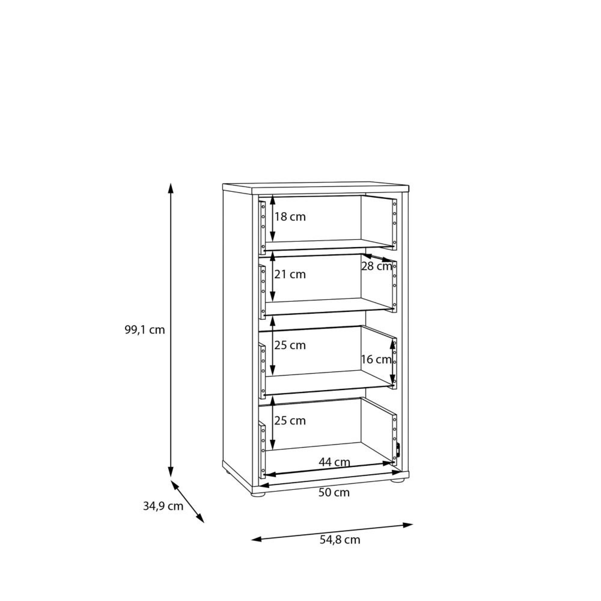 Alice Springs Chest - 4 Drawer - Tall - Light Grey