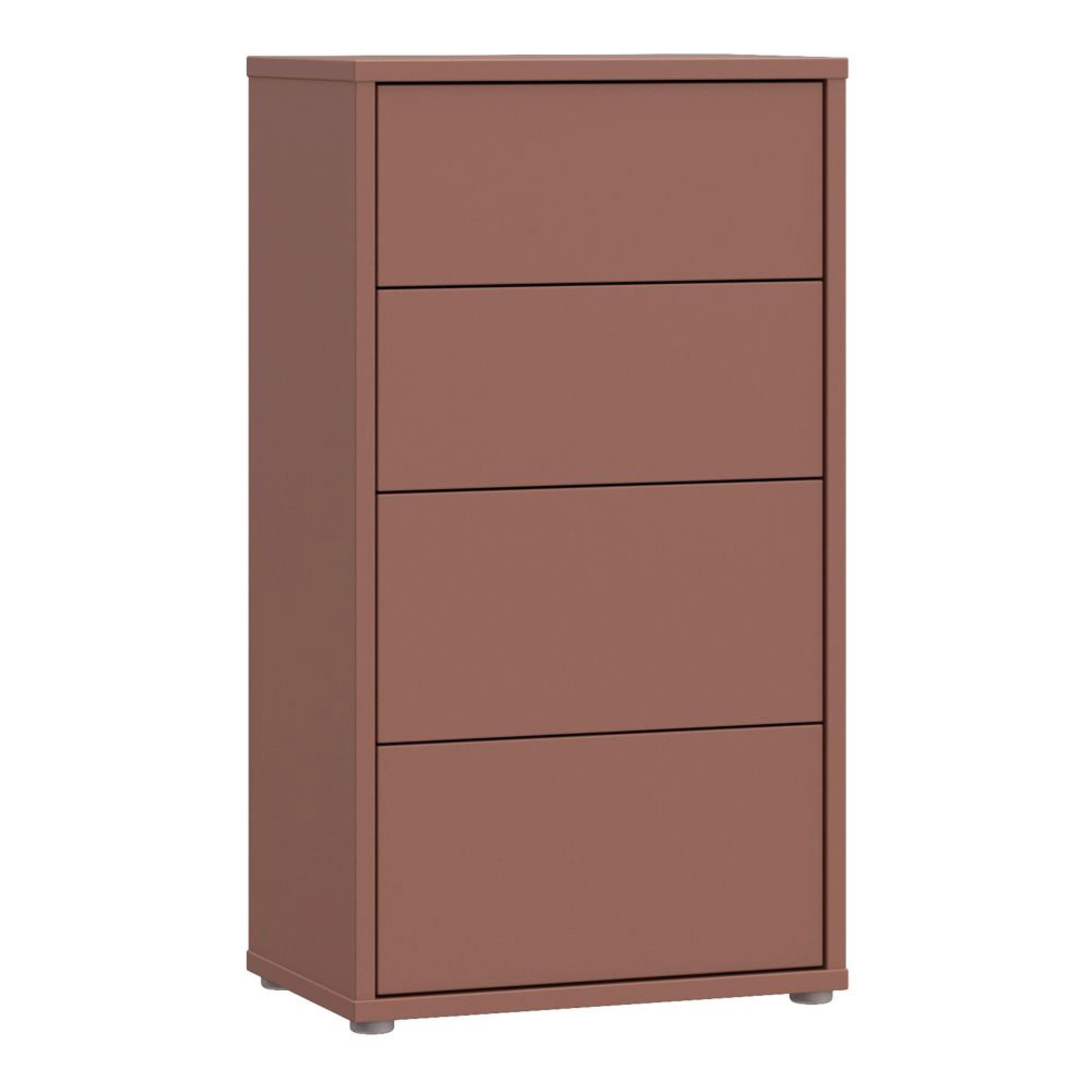 Alice Springs Chest - 4 Drawer - Tall - Terracotta