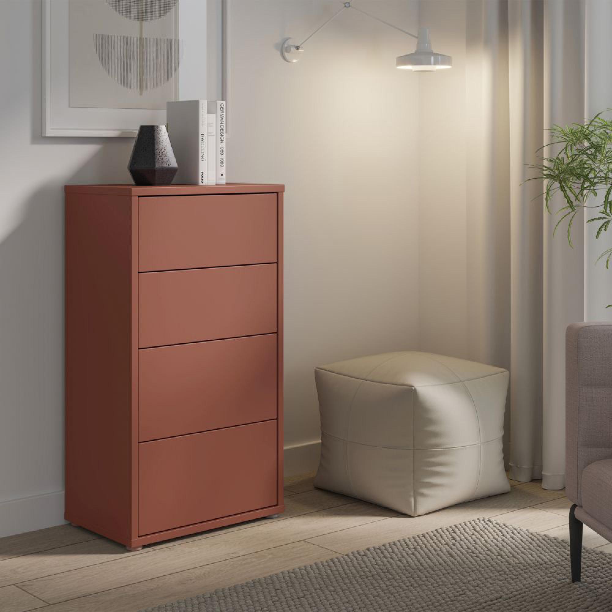 Alice Springs Chest - 4 Drawer - Tall - Terracotta