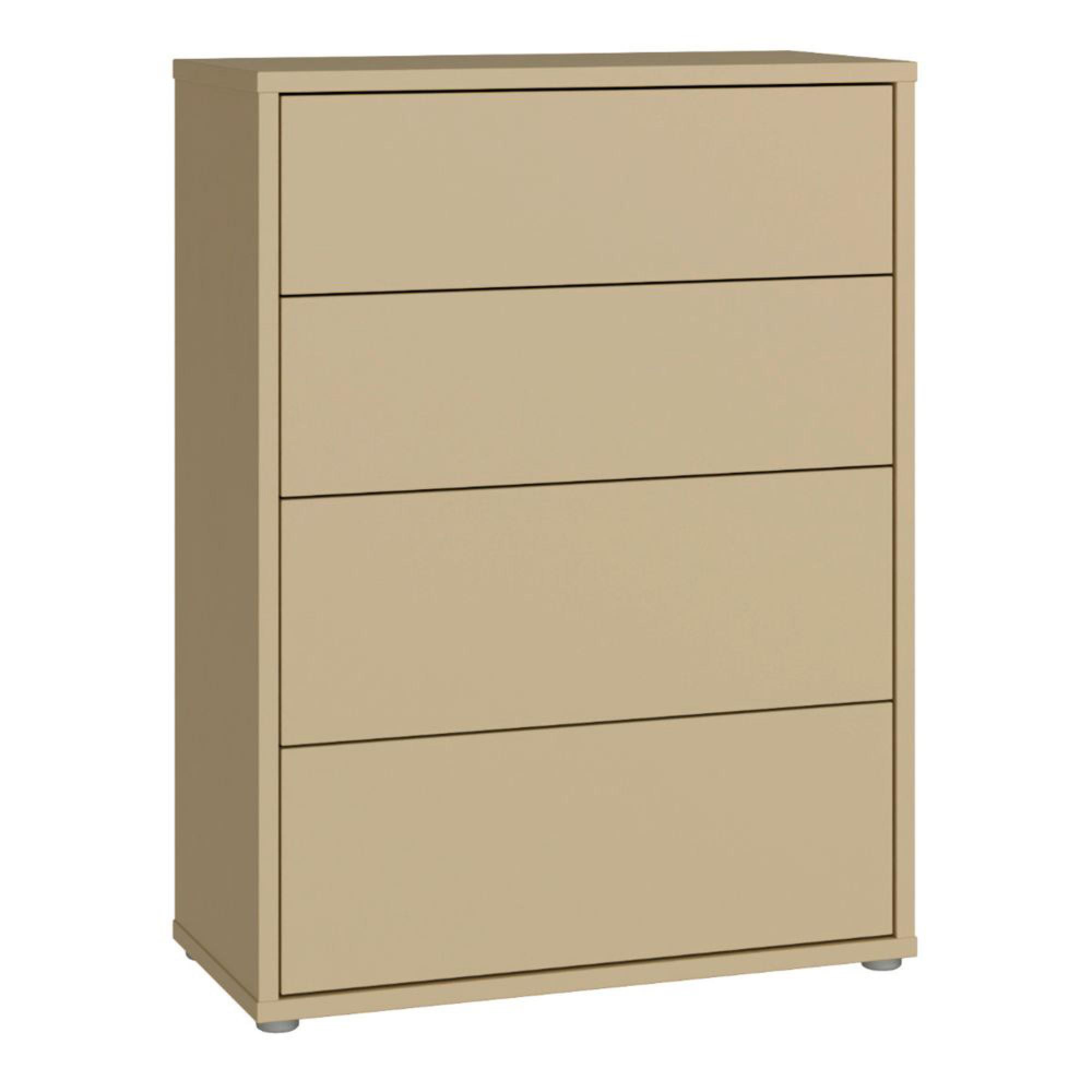 Alice Springs Chest - 4 Drawer - Wide - Butter Yellow