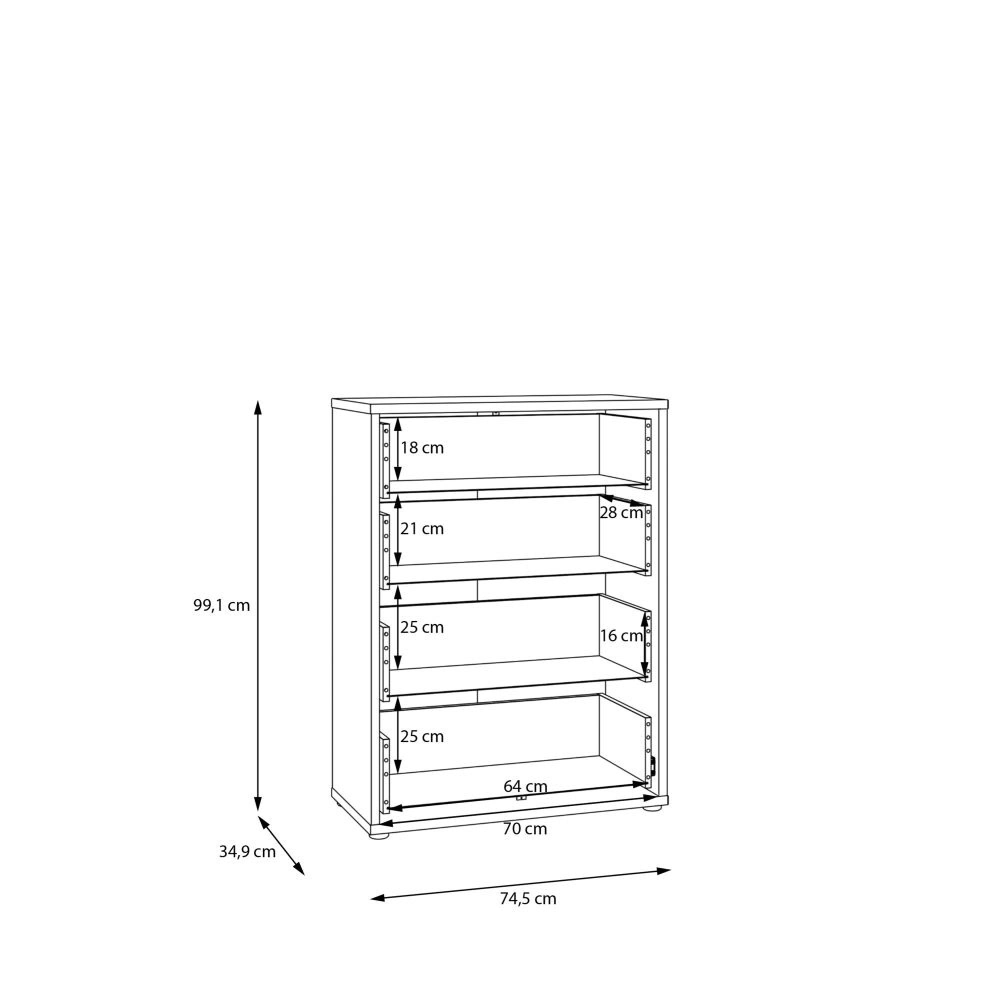 Alice Springs Chest - 4 Drawer - Wide - Butter Yellow