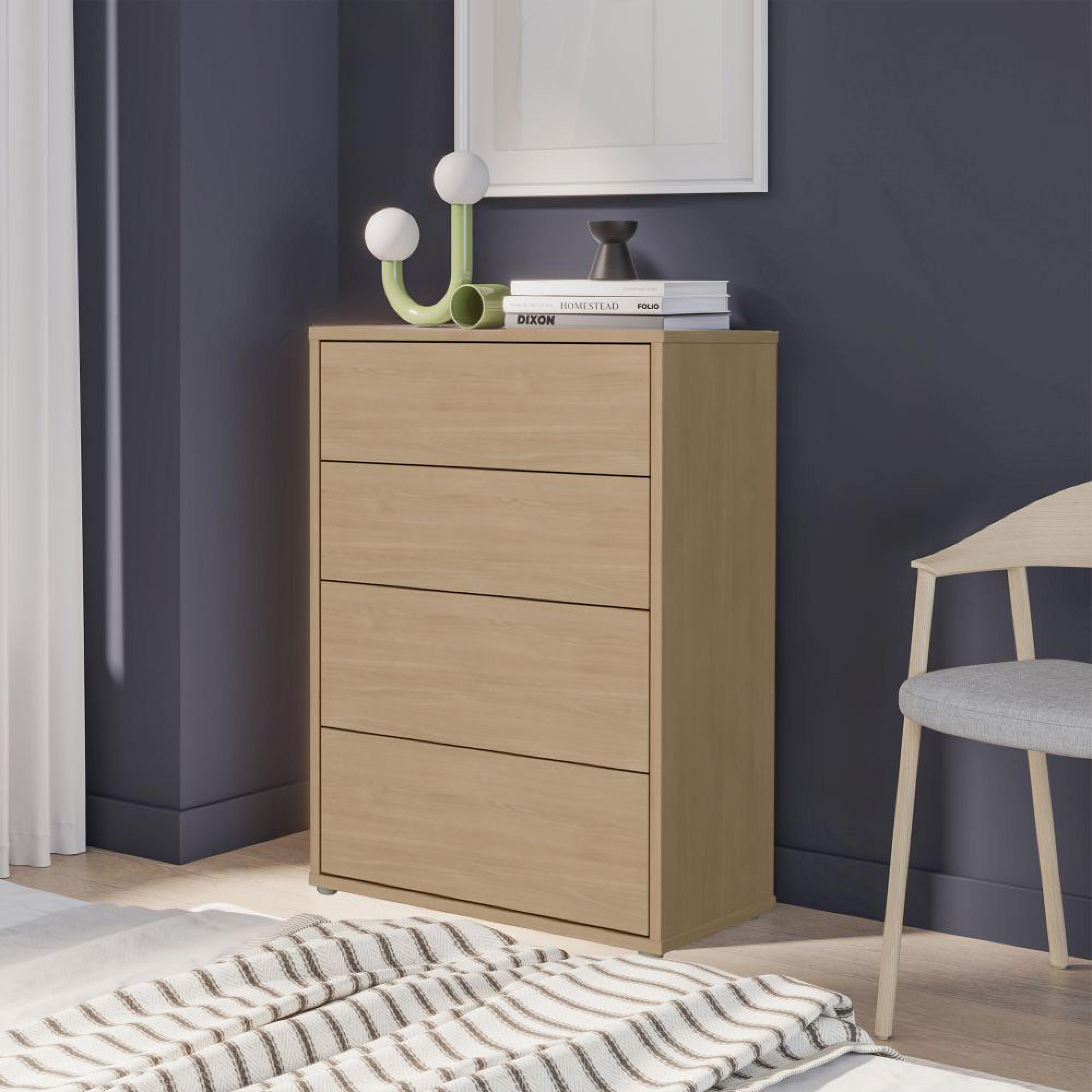 Alice Springs Chest - 4 Drawer - Wide - Elegancia Oak