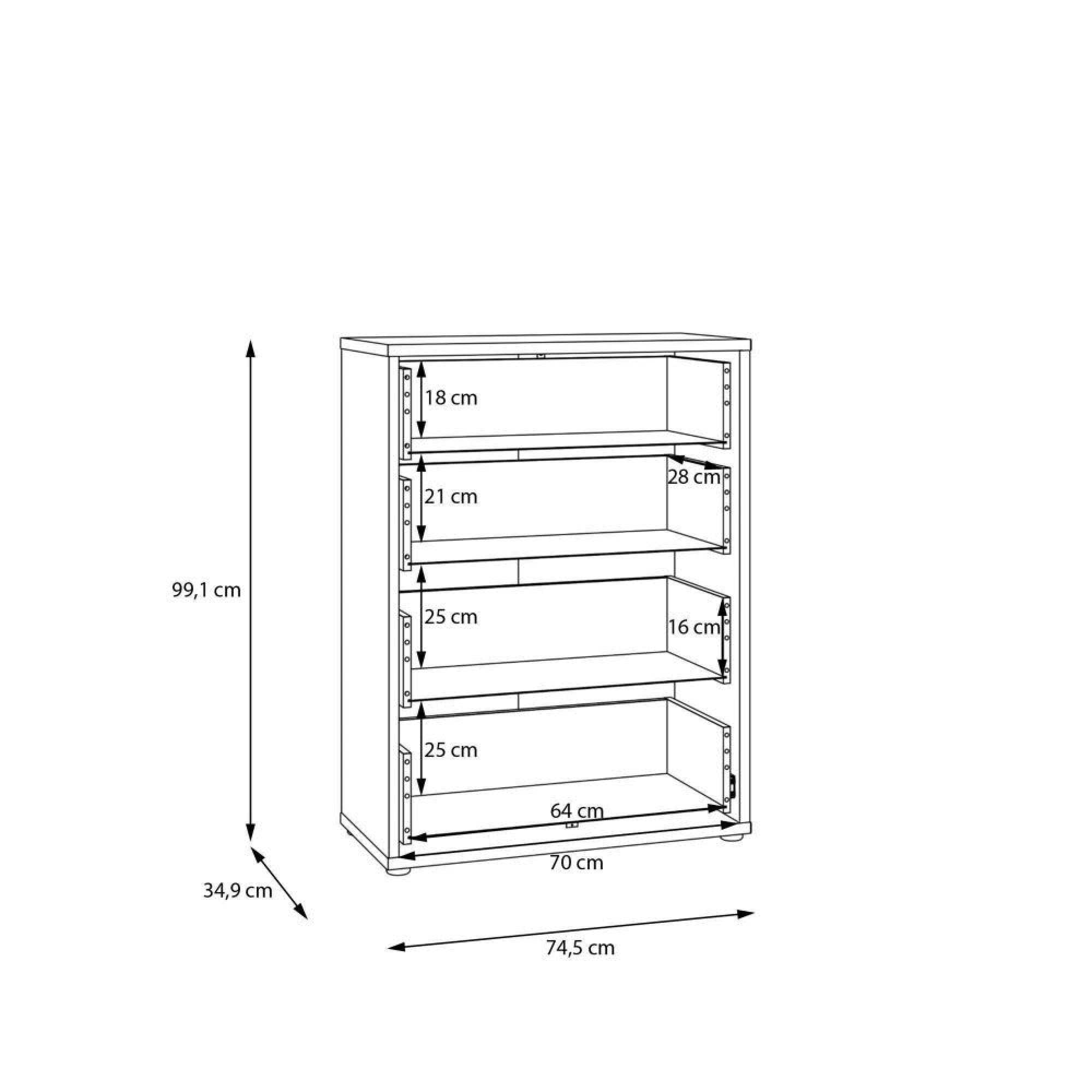 Alice Springs Chest - 4 Drawer - Wide - Elegancia Oak