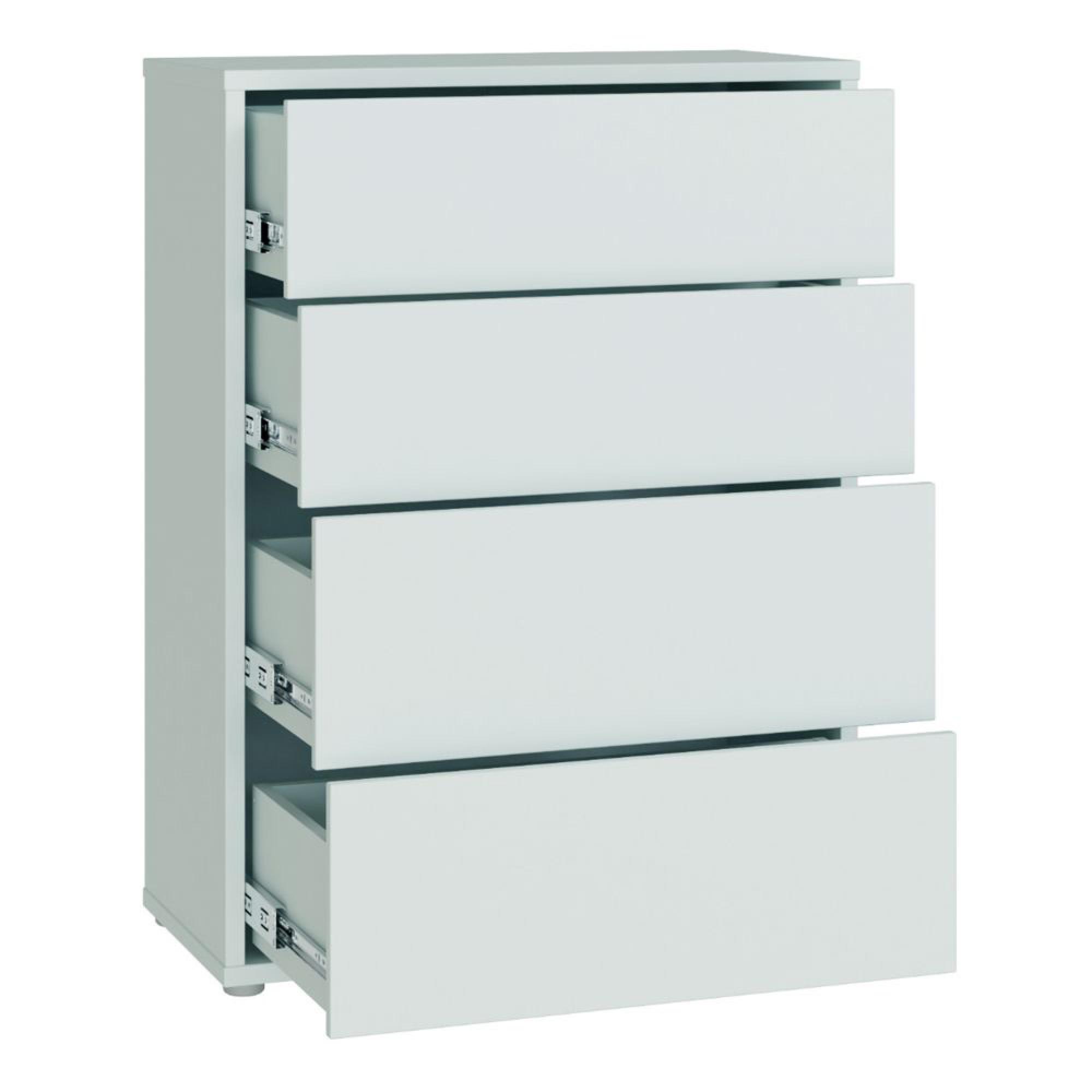 Alice Springs Chest - 4 Drawer - Wide - Light Grey