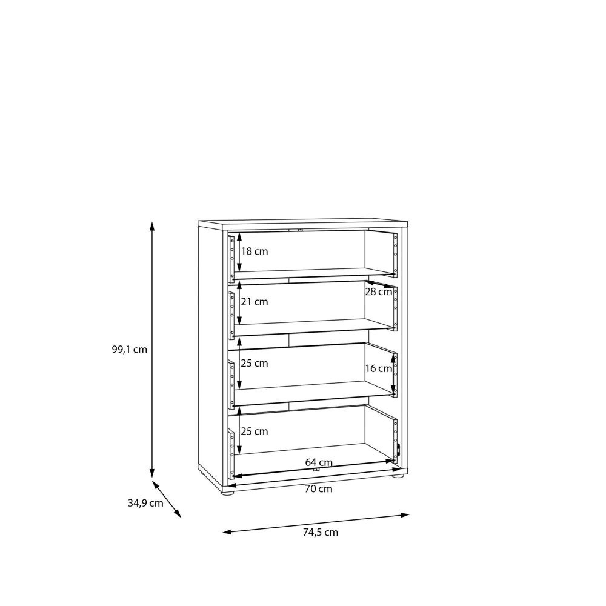 Alice Springs Chest - 4 Drawer - Wide - Night Blue