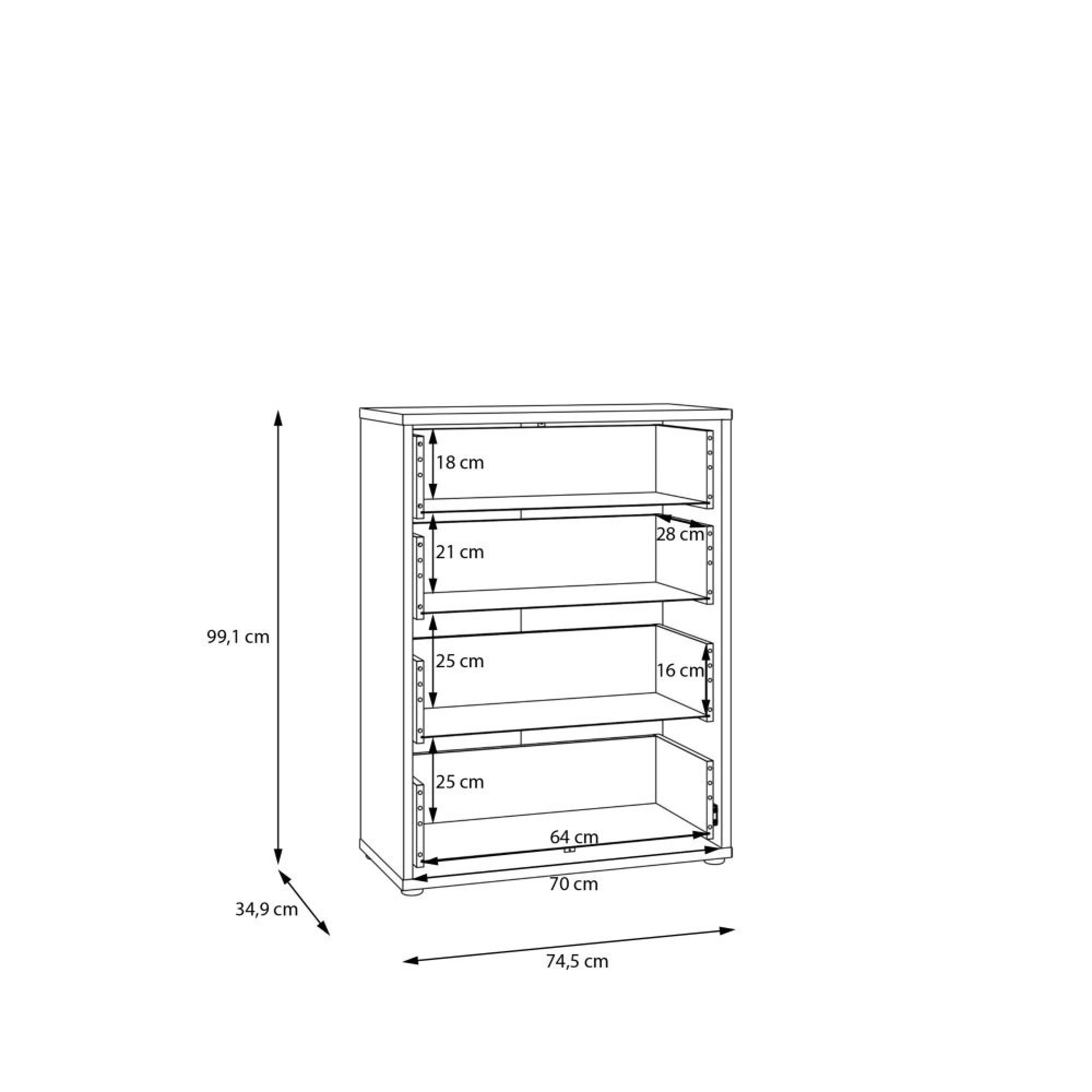 Alice Springs Chest - 4 Drawer - Wide - Taupe