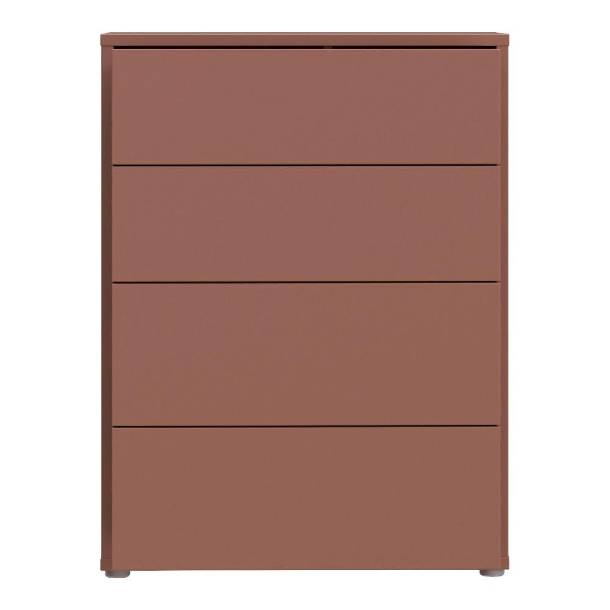 Alice Springs Chest - 4 Drawer - Wide - Terracotta