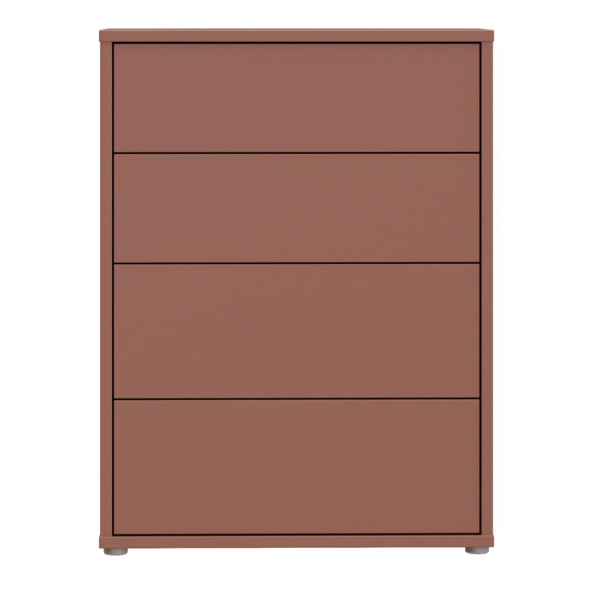 Alice Springs Chest - 4 Drawer - Wide - Terracotta