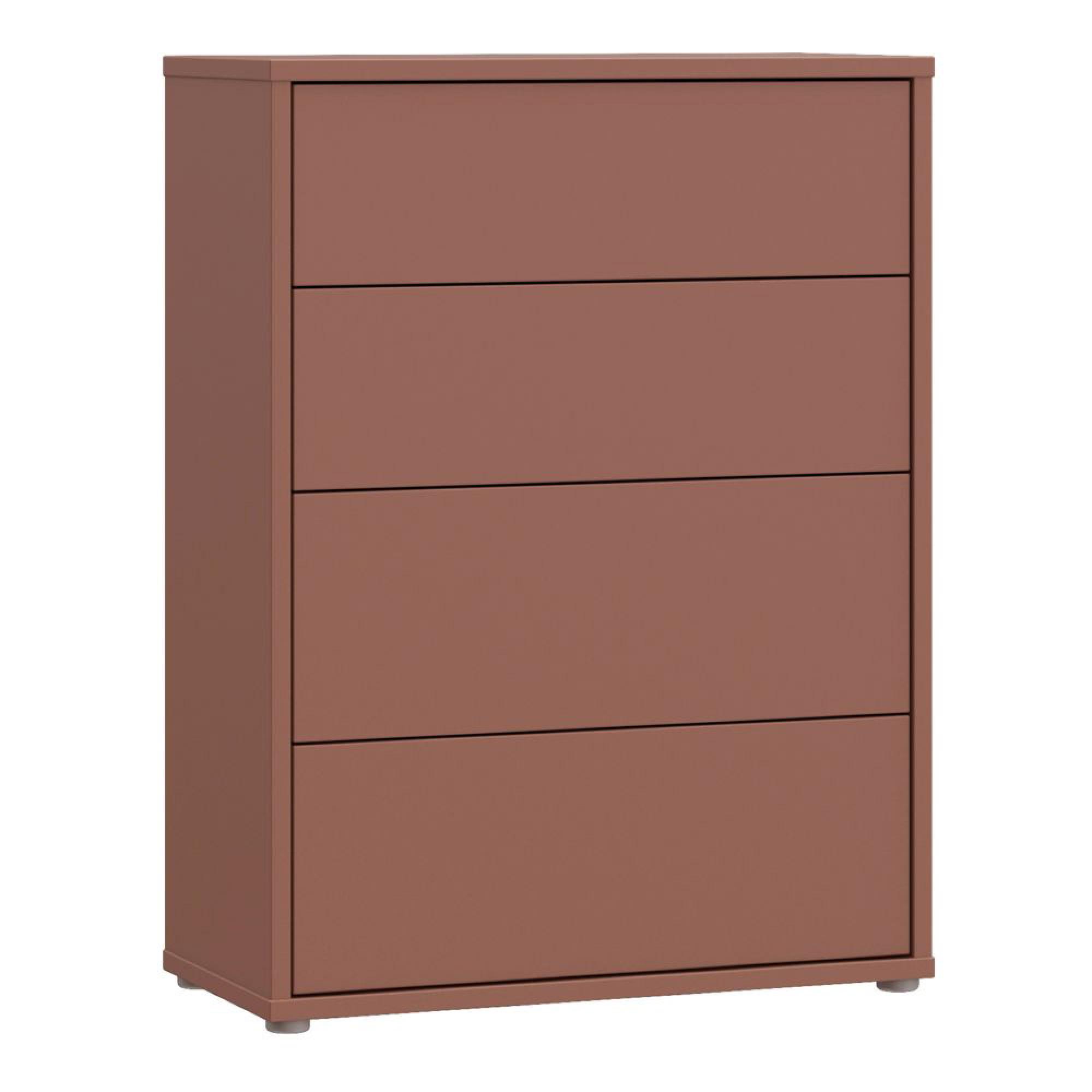 Alice Springs Chest - 4 Drawer - Wide - Terracotta