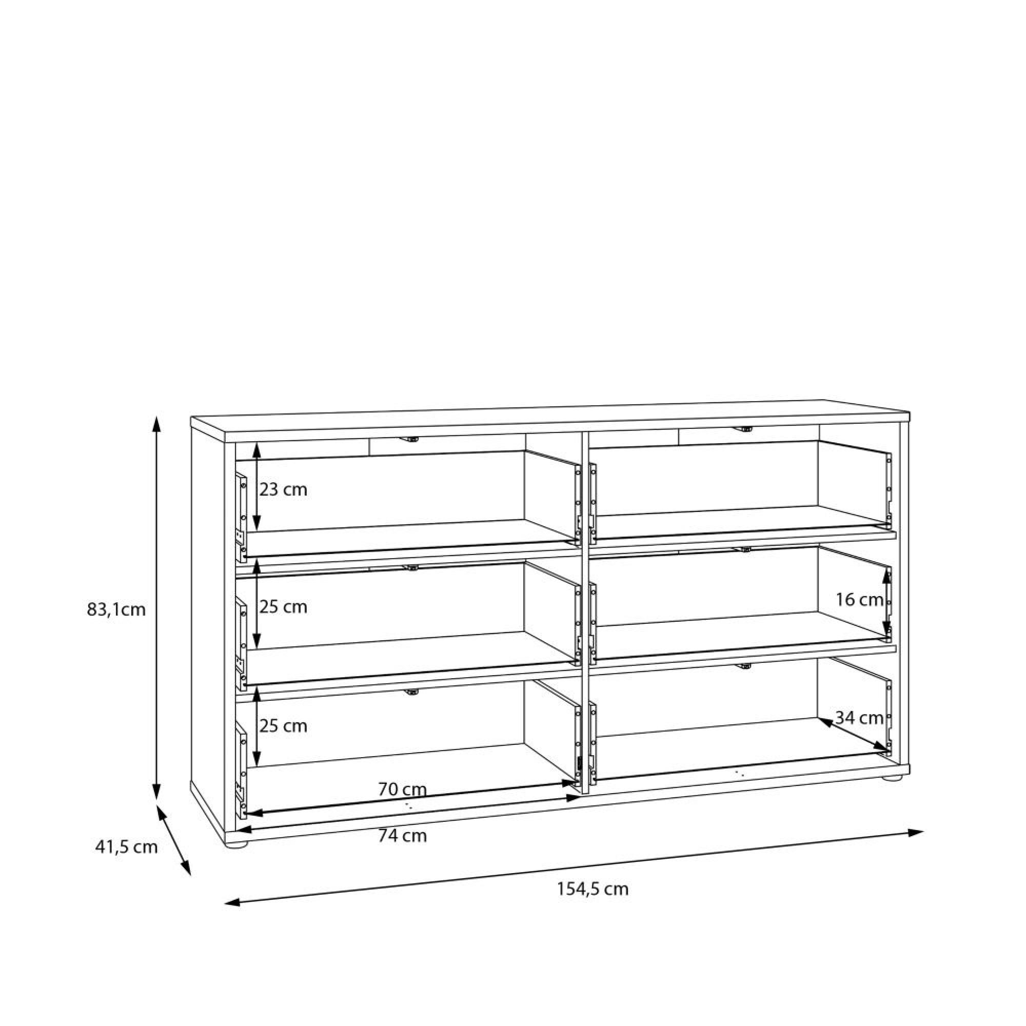 Alice Springs Chest - 6 Drawer - Large - Sand