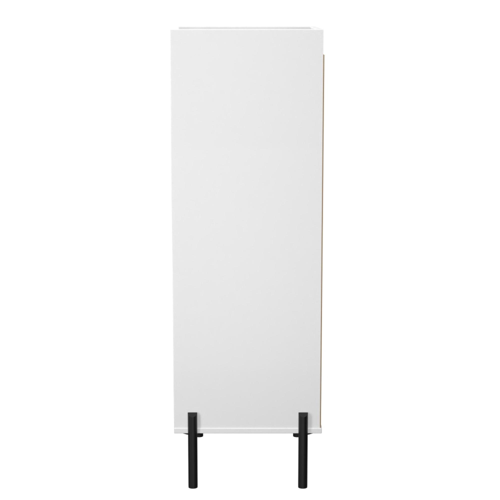 Osaka Chest - 5 Drawer - Narrow - White Matt Fluted