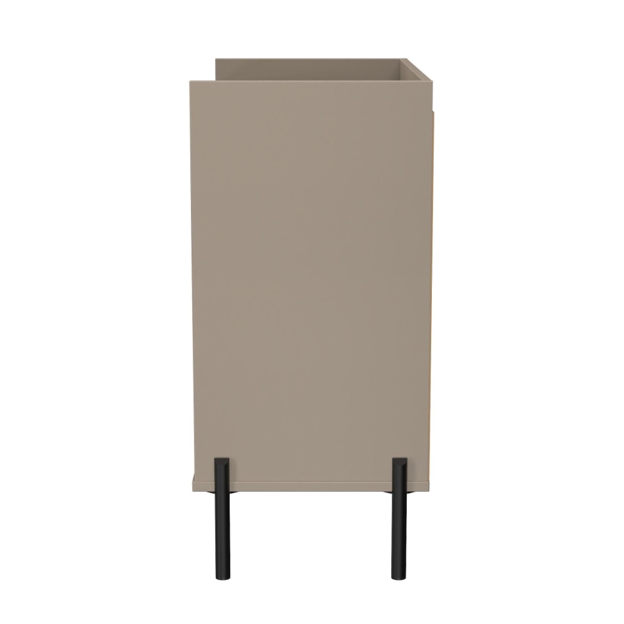 Osaka Chest - 3 Drawer - Mushroom Matt Fluted