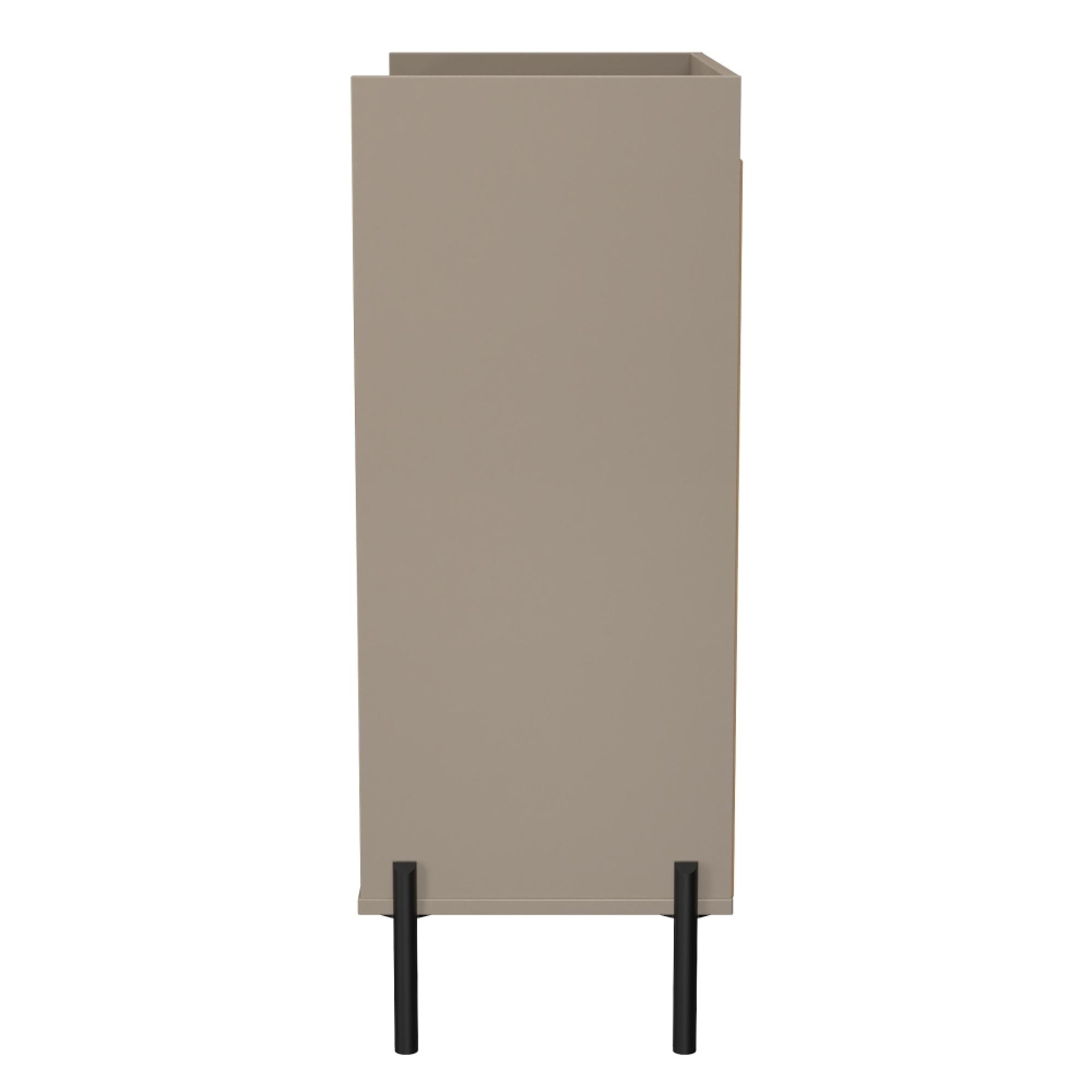 Osaka Chest - 4 Drawer - Mushroom Matt Fluted