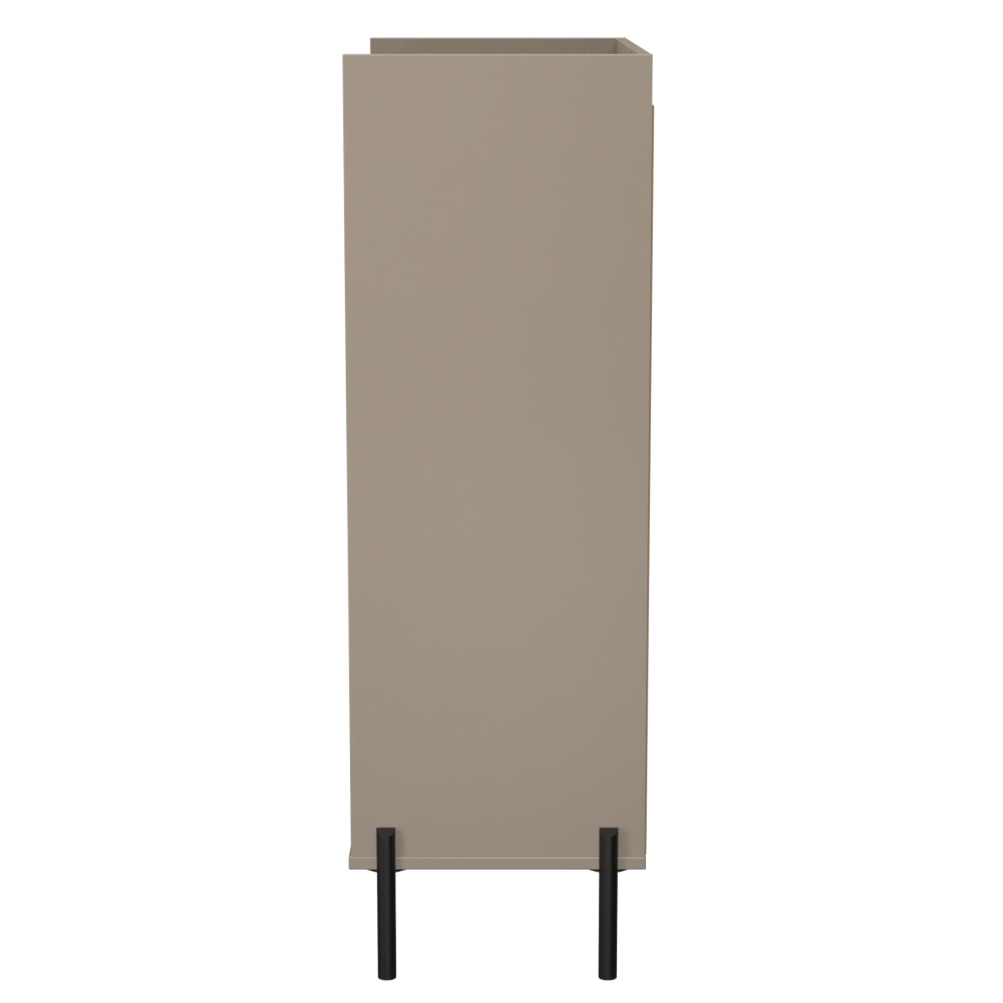 Osaka Chest - 5 Drawer - Wide - Mushroom Matt Fluted
