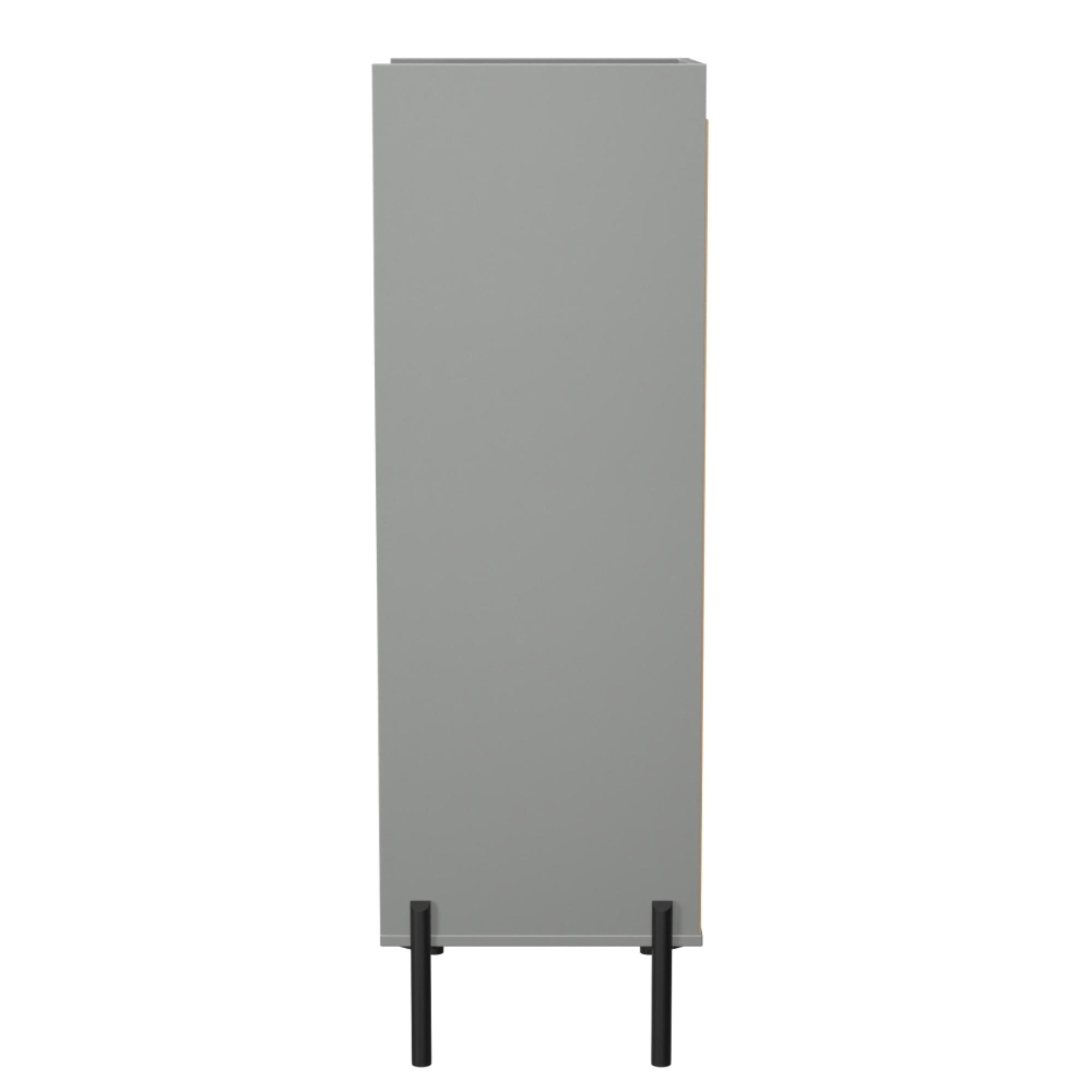 Osaka Chest - 5 Drawer - Narrow - Dusk Grey Fluted