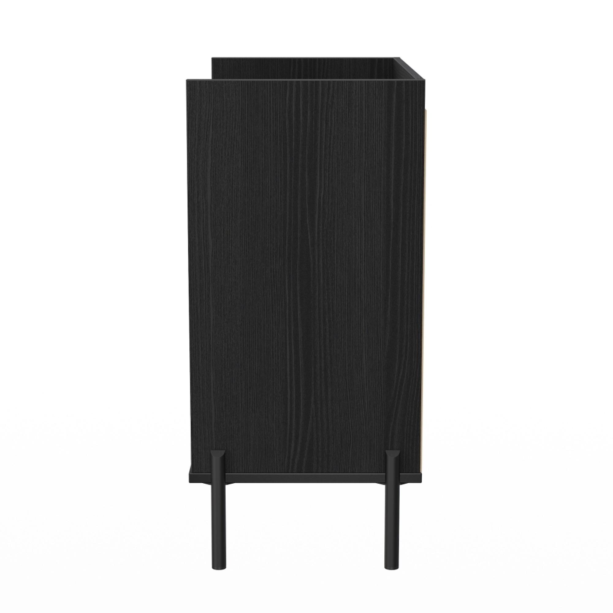 Osaka Chest - 3 Drawer - Black Ash Fluted