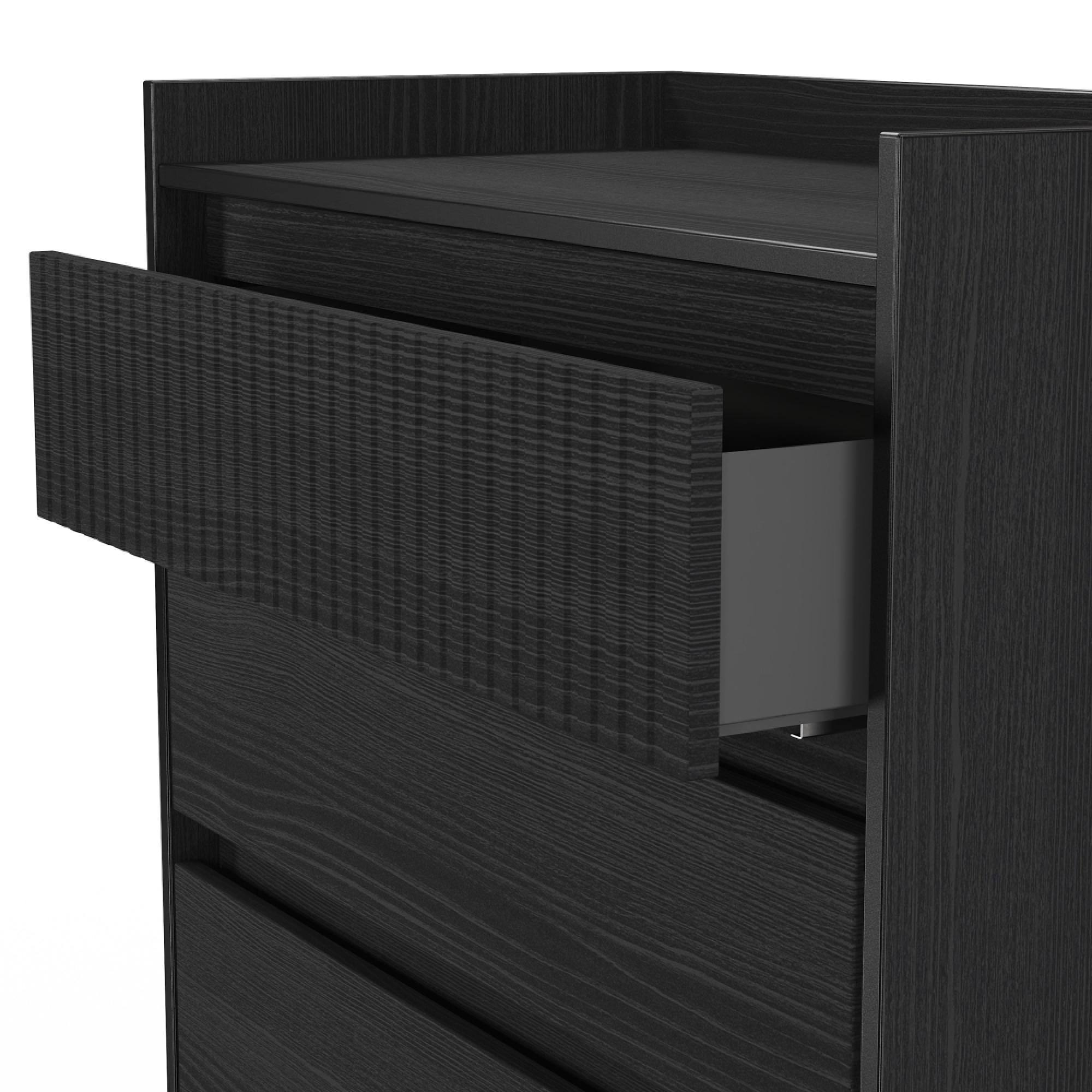 Osaka Chest - 3 Drawer - Black Ash Fluted