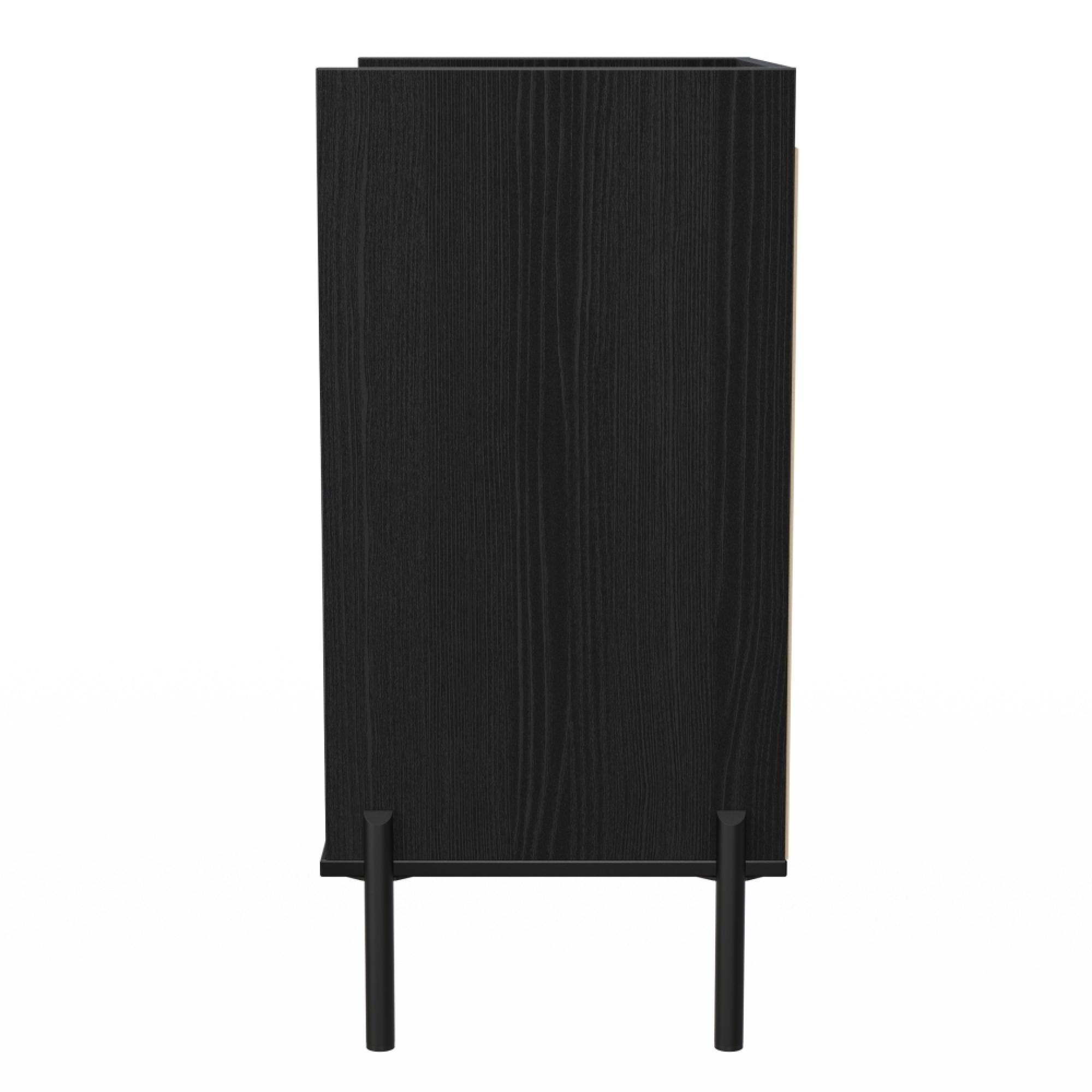 Osaka Chest - 3 Drawer - Midi - Black Ash Fluted