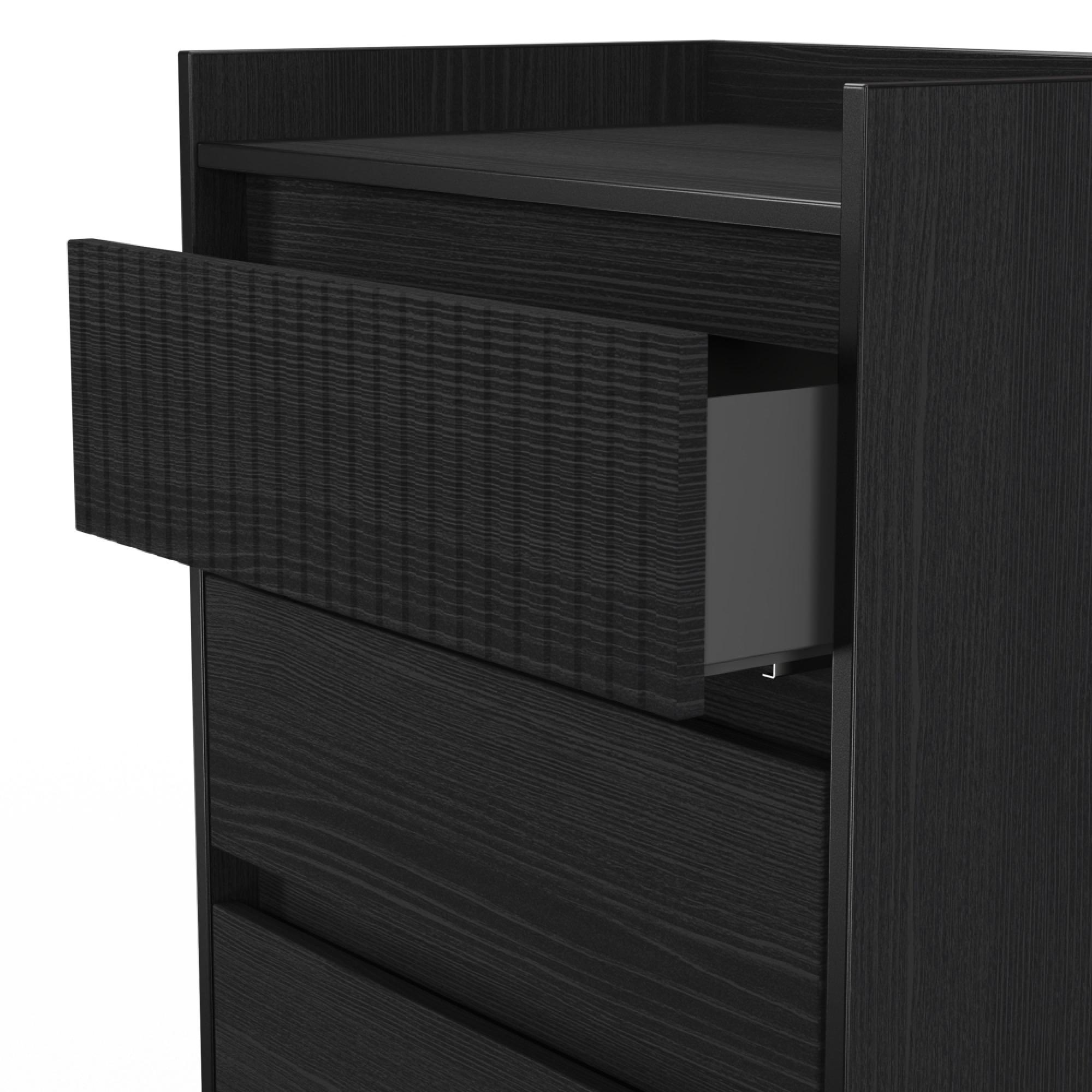 Osaka Chest - 3 Drawer - Midi - Black Ash Fluted