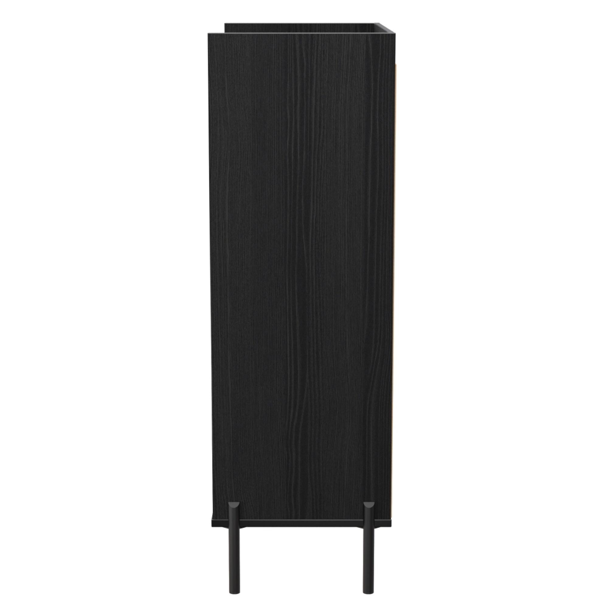 Osaka Chest - 5 Drawer - Wide - Black Ash Fluted