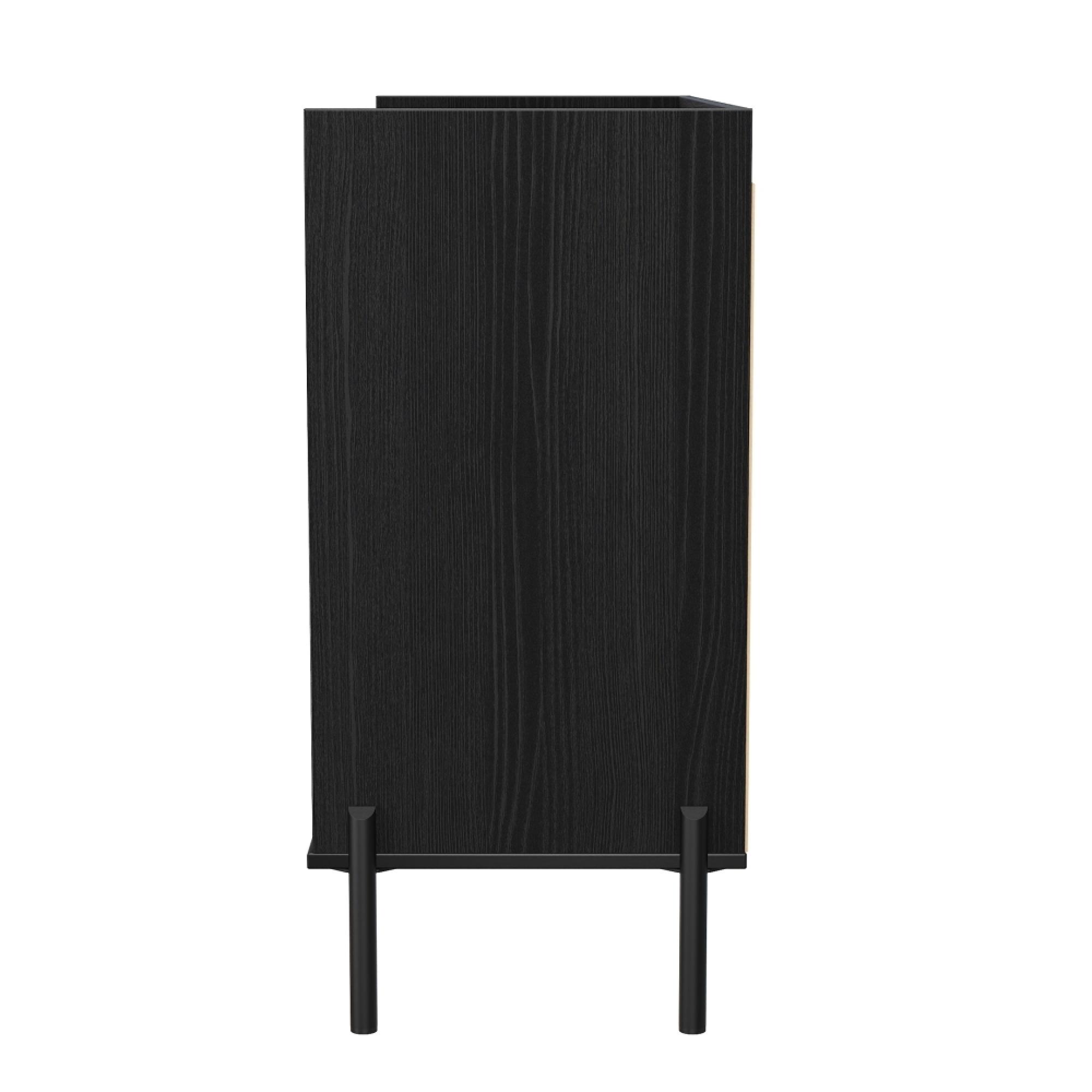 Osaka Chest - 6 Drawer - Midi - Black Ash Fluted