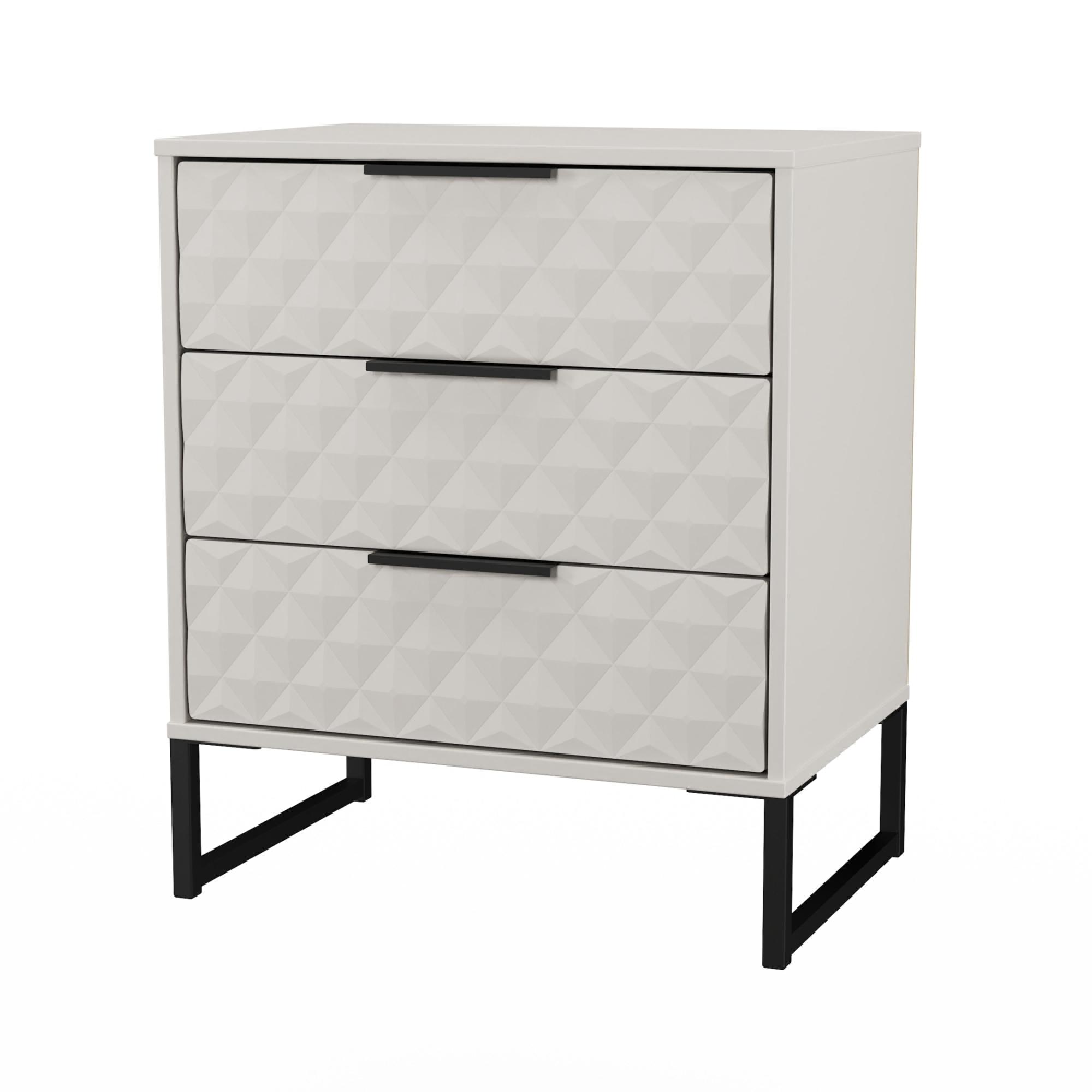Harlequin Chest - 3 Drawer - Midi - with Hairpin Legs - Kashmir Matt