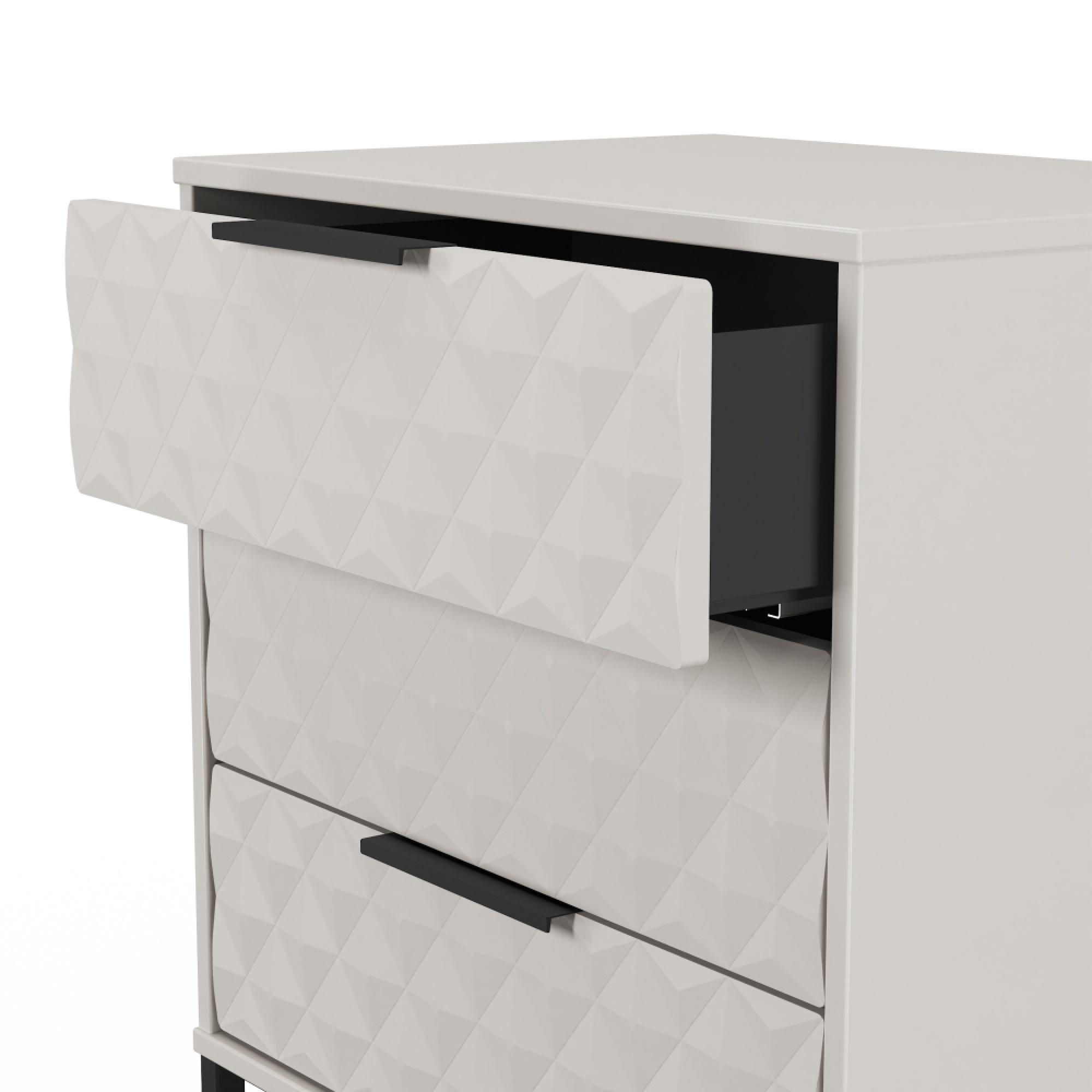 Harlequin Chest - 3 Drawer - Midi - with Hairpin Legs - Kashmir Matt