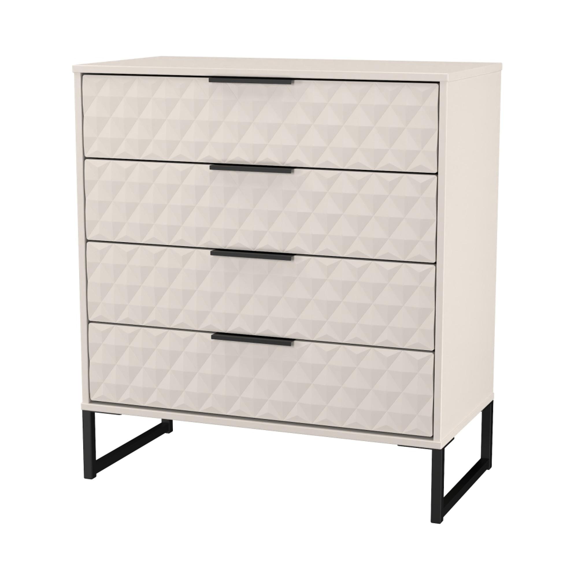 Harlequin Chest - 4 Drawer - with Hairpin Legs - Kashmir Matt
