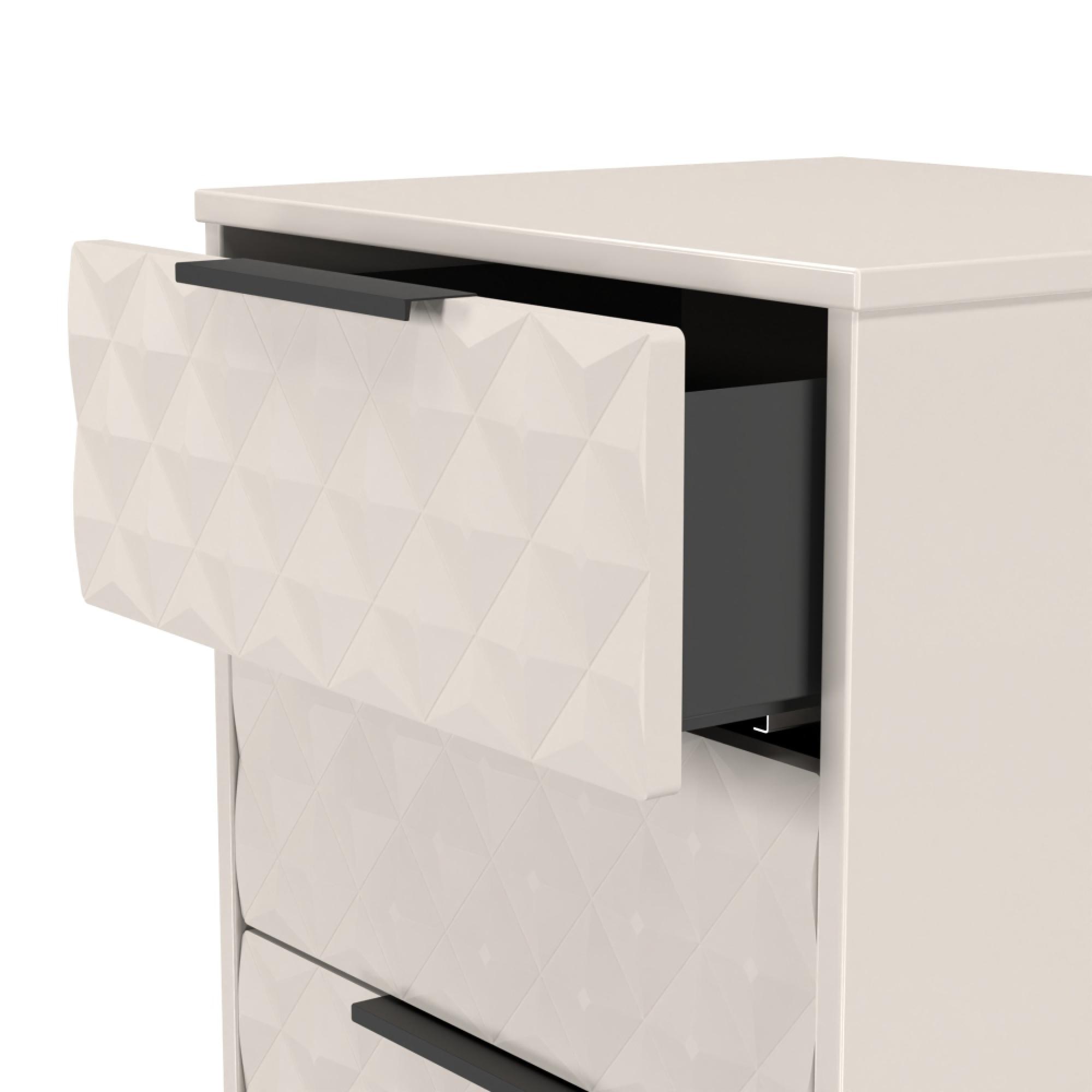 Harlequin Chest - 5 Drawer - Narrow - with Hairpin Legs - Kashmir Matt