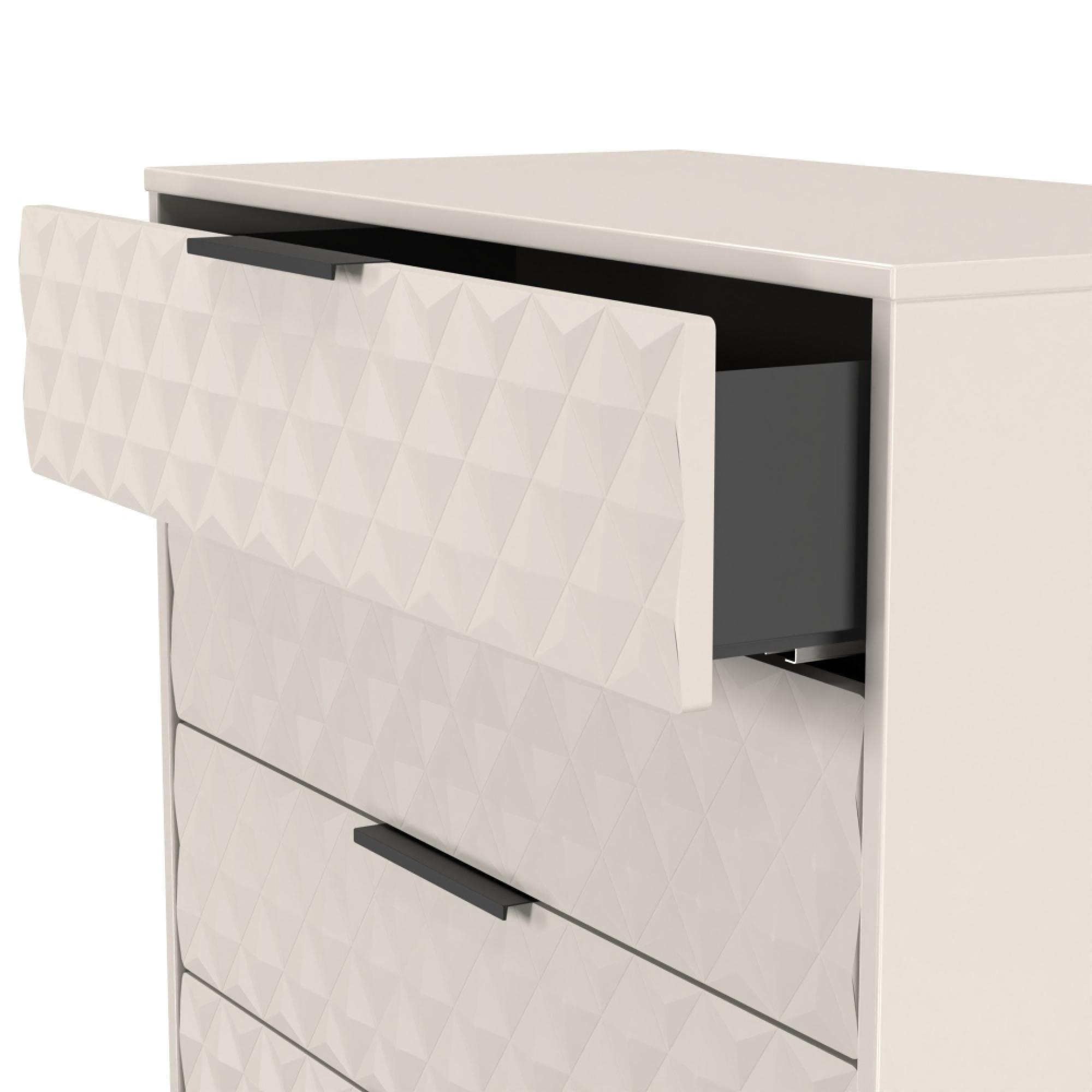Harlequin Chest - 5 Drawer - Wide - with Hairpin Legs - Kashmir Matt