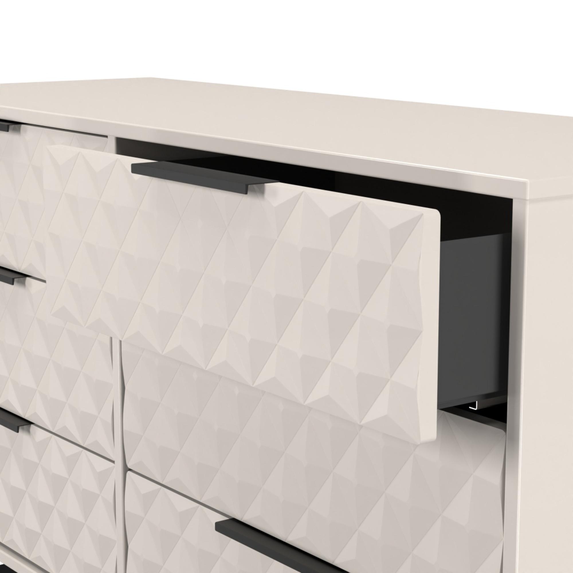 Harlequin Chest - 6 Drawer - Midi - with Hairpin Legs - Kashmir Matt