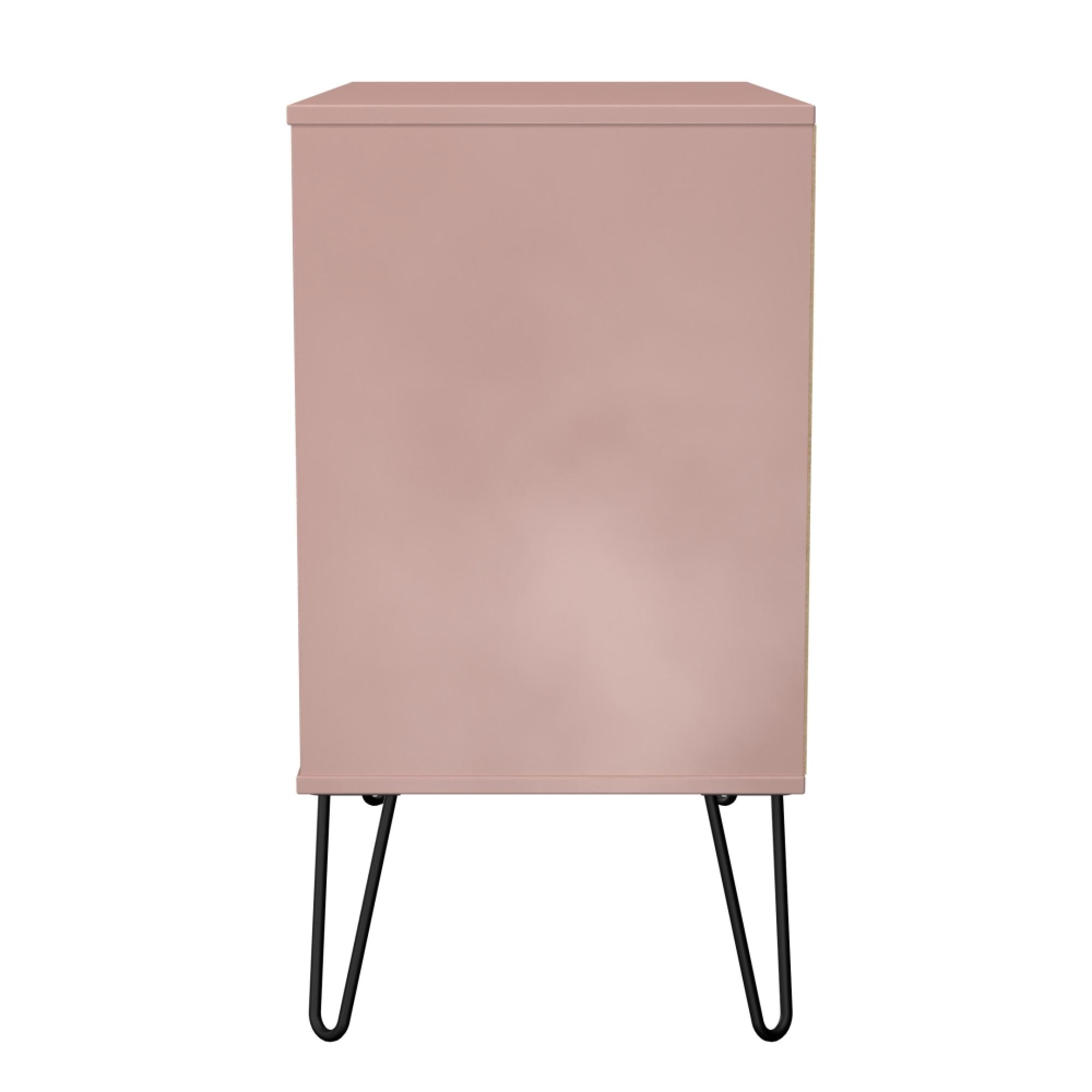 Harlequin Chest - 3 Drawer - with Hairpin Legs - Kobe Pink