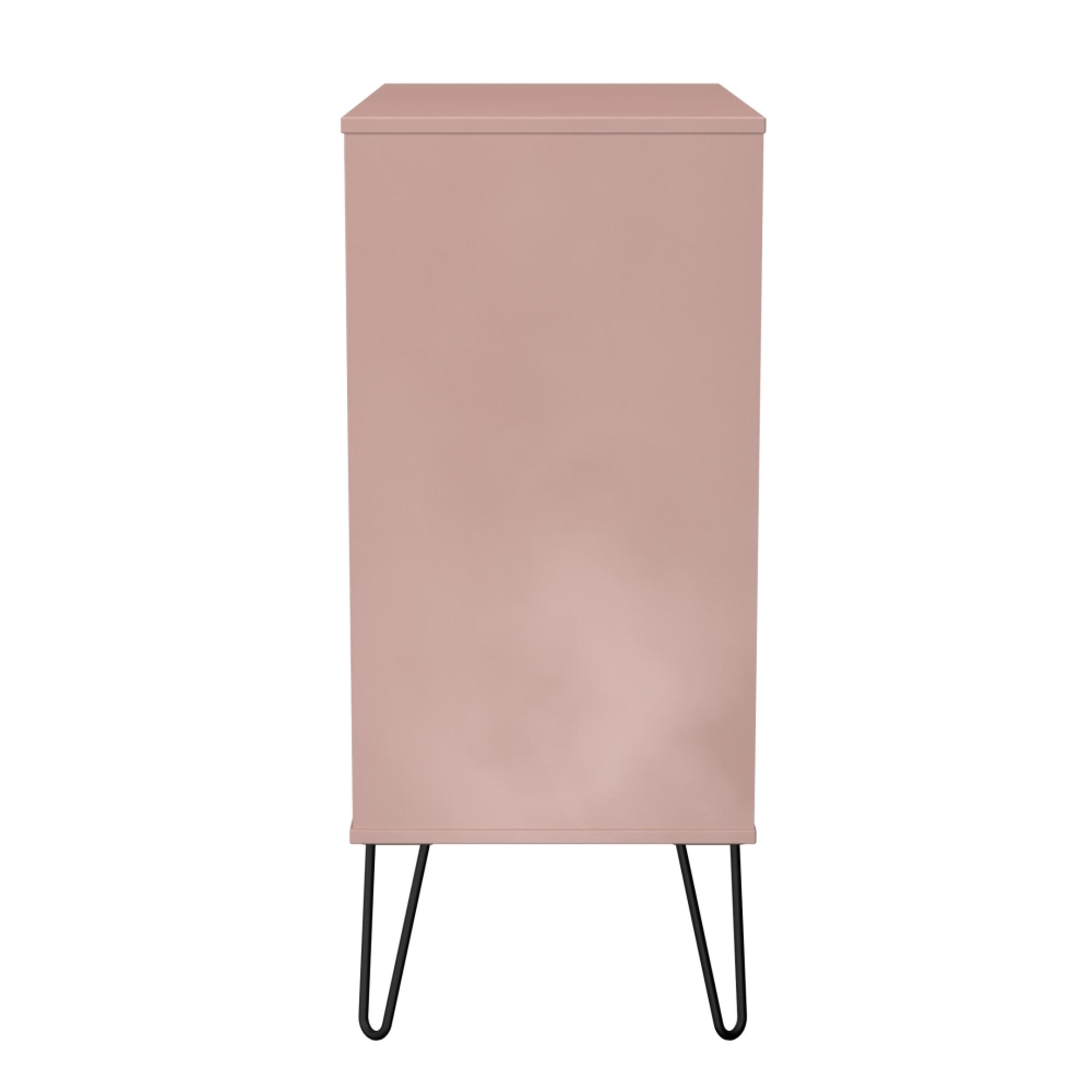 Harlequin Chest - 4 Drawer - with Hairpin Legs - Kobe Pink