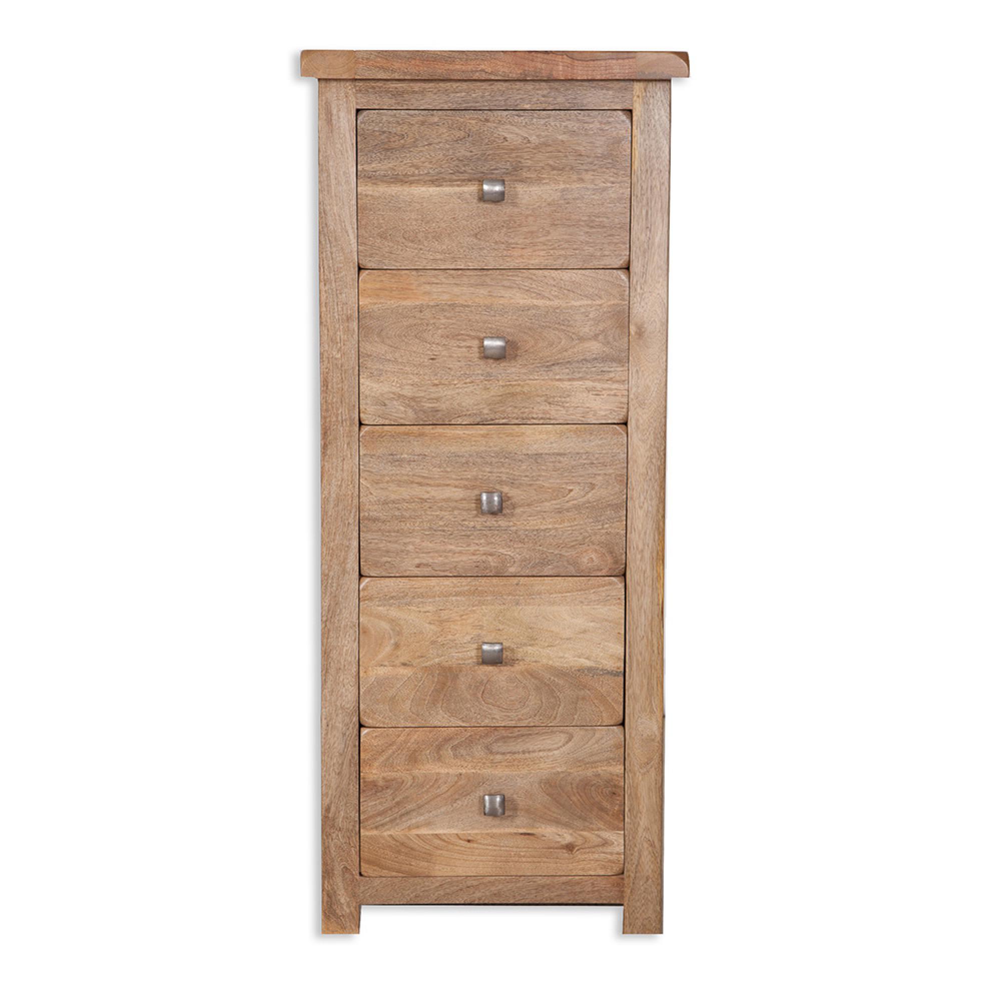 Odisha Chest - 5 Drawer - Narrow - Solid Mango Wood