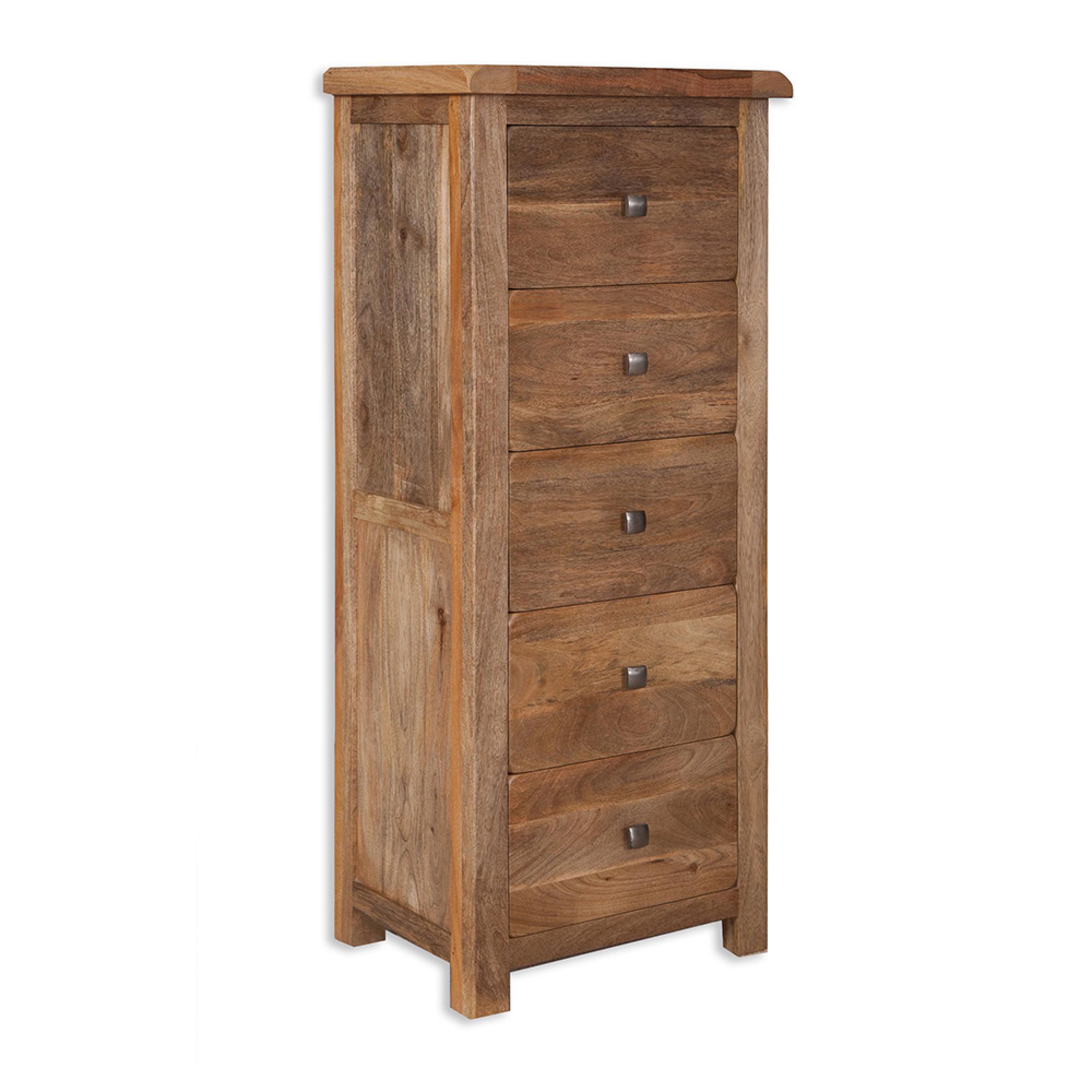 Odisha Chest - 5 Drawer - Narrow - Solid Mango Wood