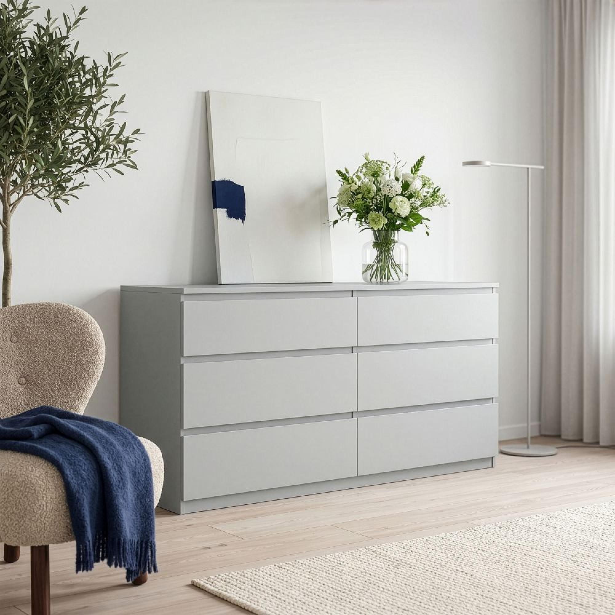 Edmore Chest - 6 Drawer - Large - Light Grey