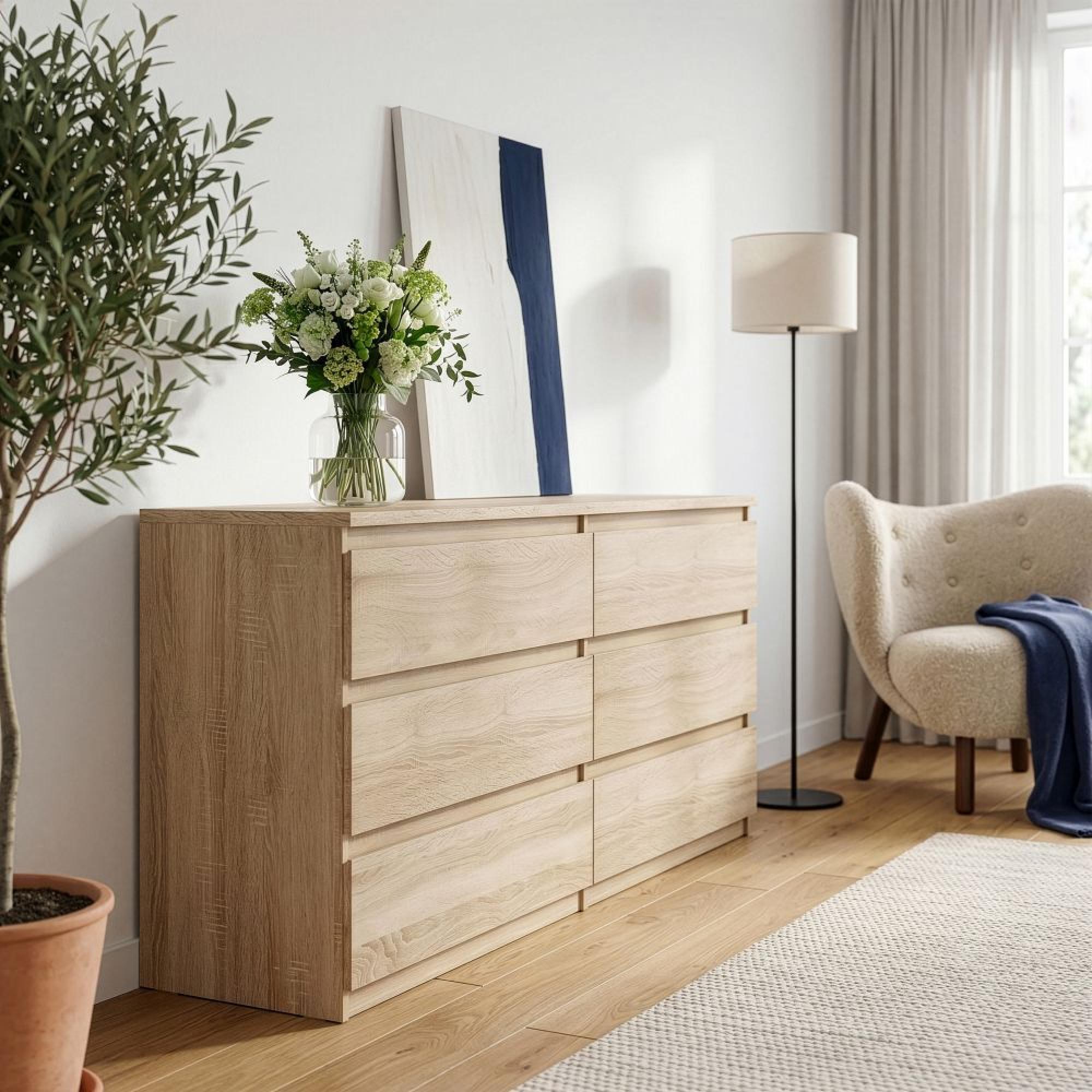 Edmore Chest - 6 Drawer - Large - Sonoma Oak