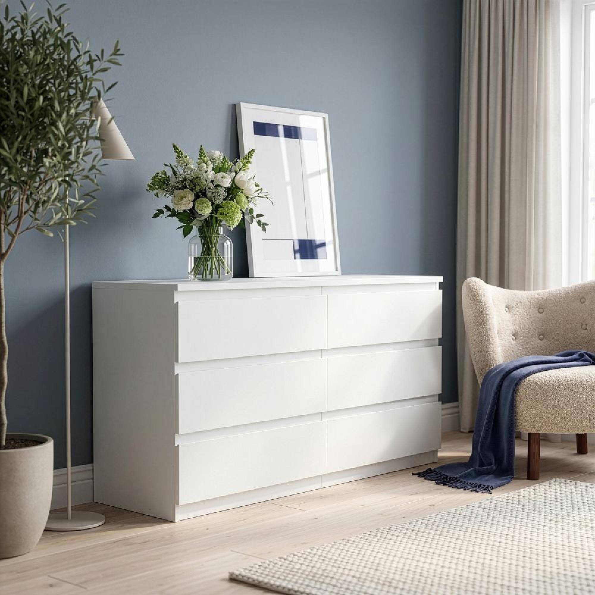 Edmore Chest - 6 Drawer - Large - White