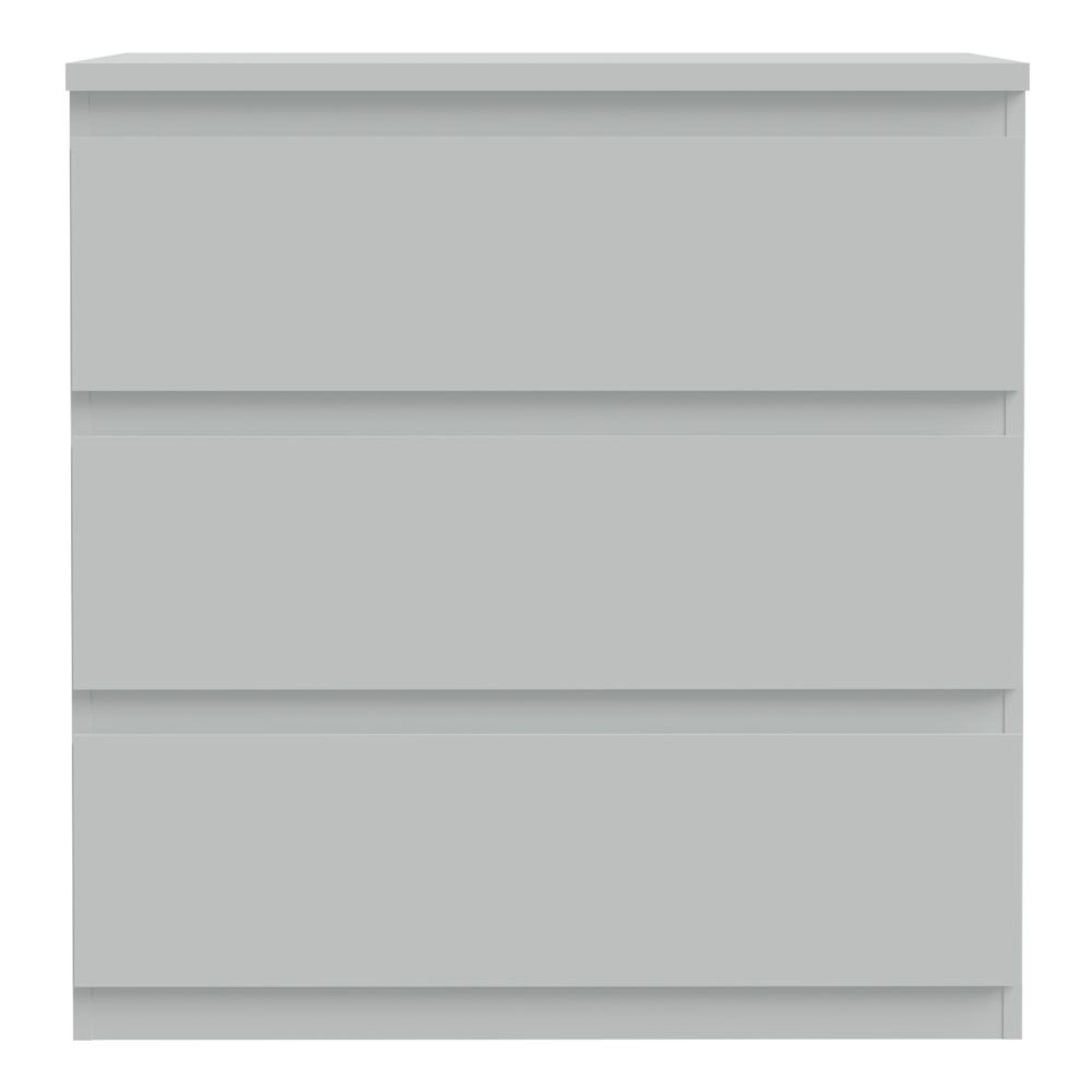 Edmore Chest - 3 Drawer - Wide - Light Grey
