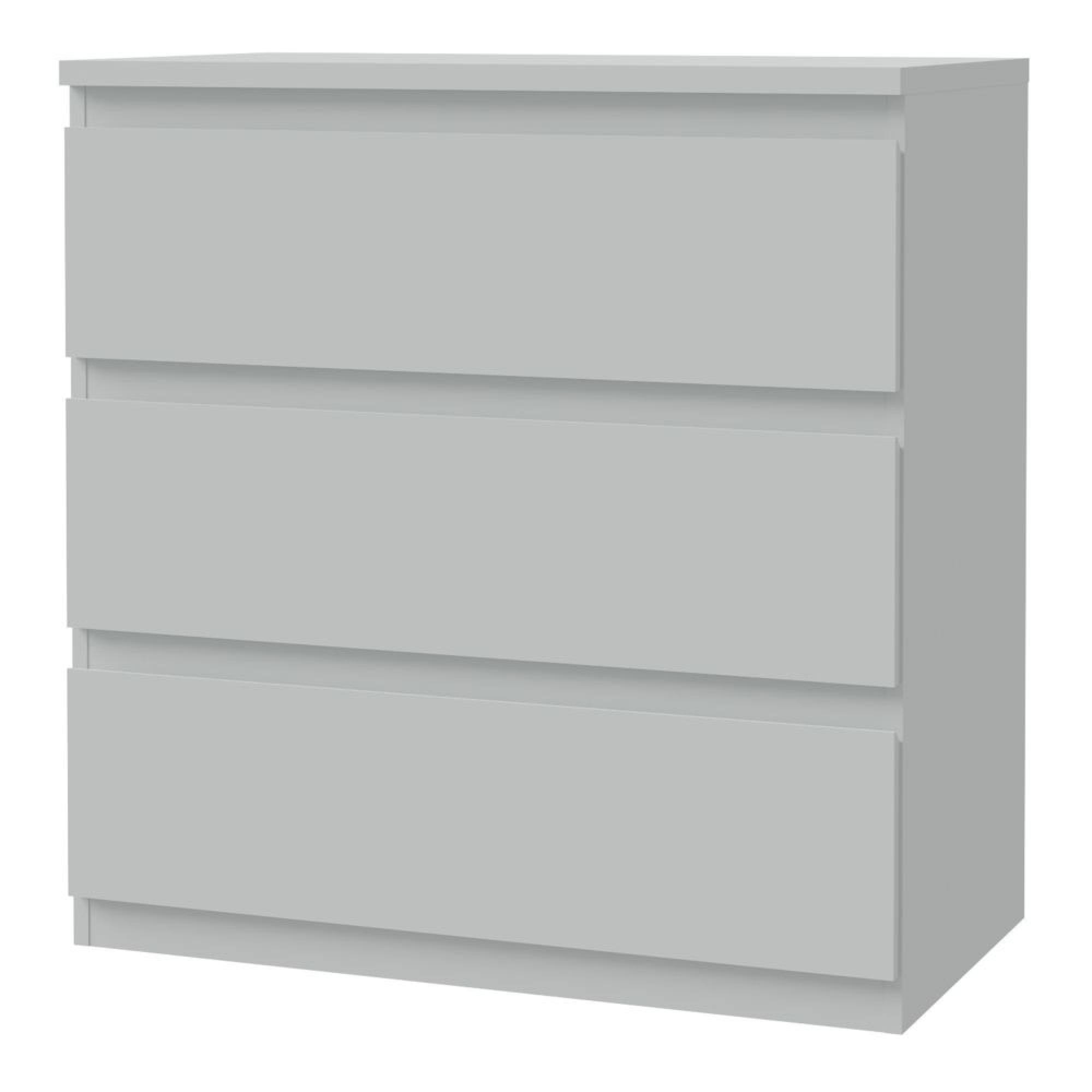 Edmore Chest - 3 Drawer - Wide - Light Grey