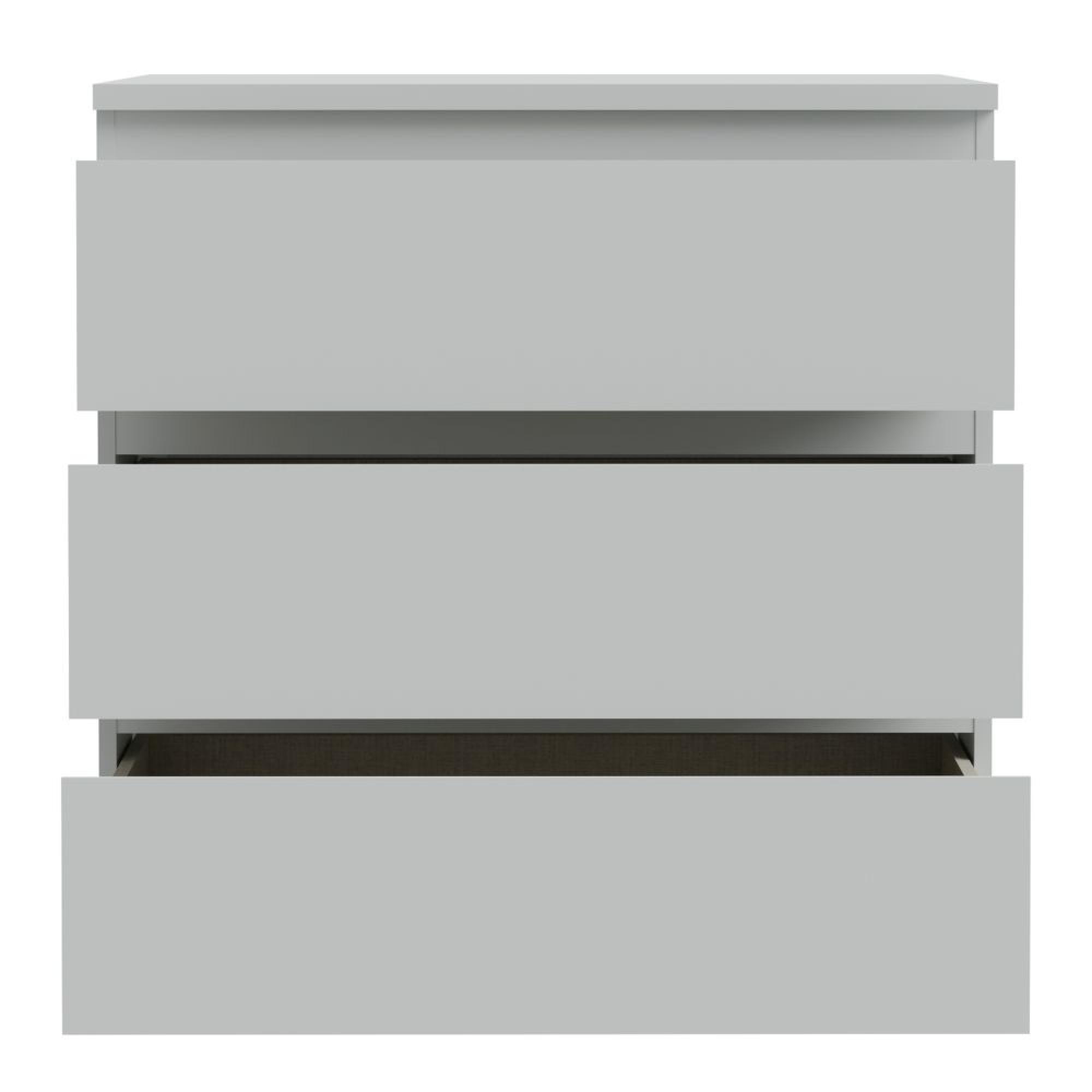 Edmore Chest - 3 Drawer - Wide - Light Grey