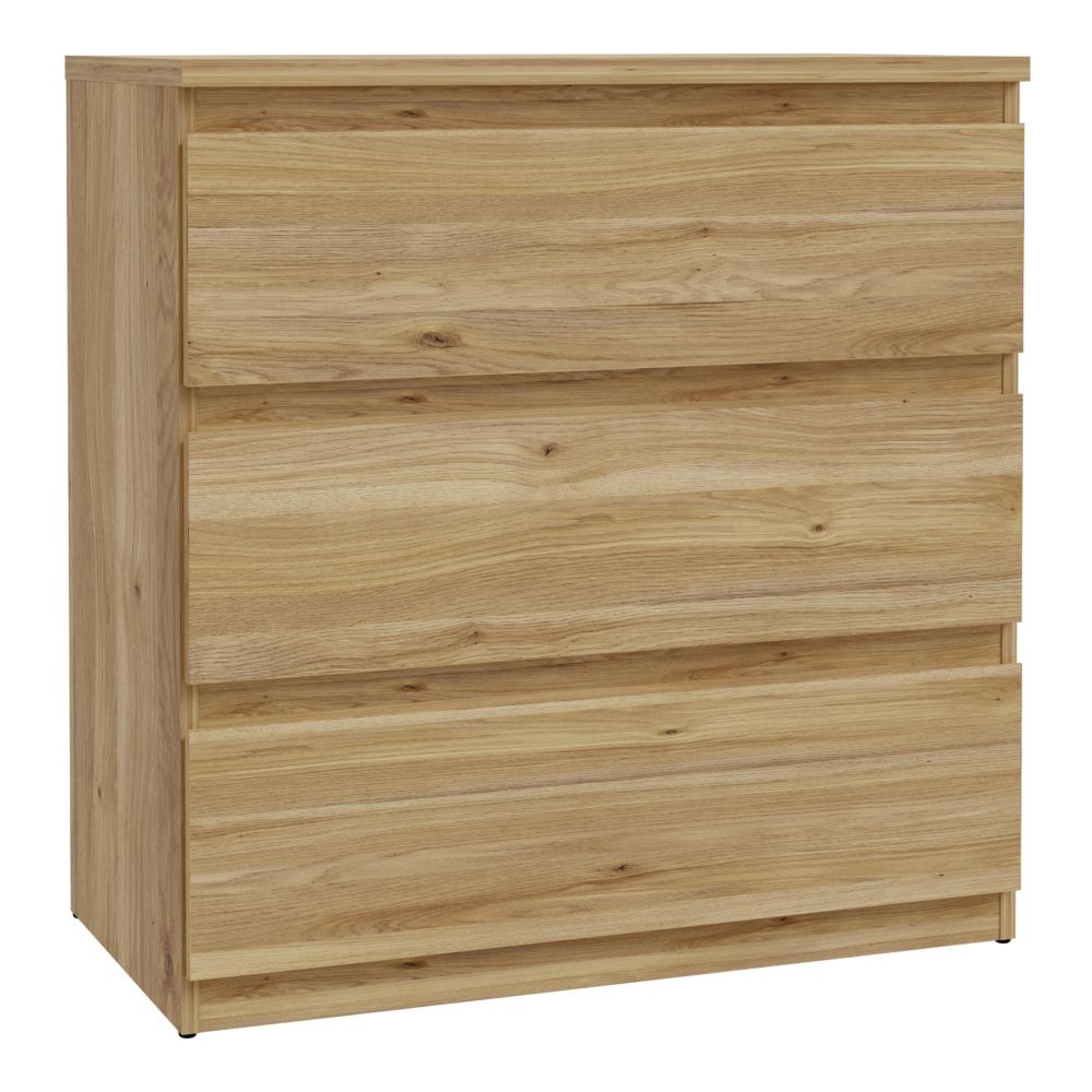 Edmore Chest - 3 Drawer - Wide - Light Oak