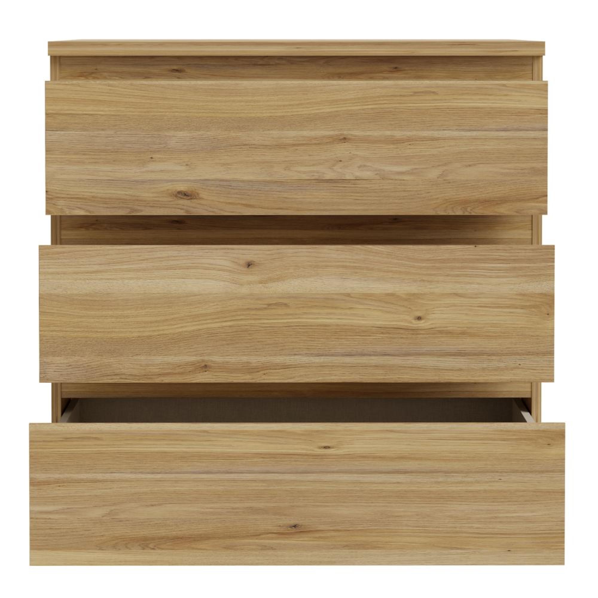 Edmore Chest - 3 Drawer - Wide - Light Oak